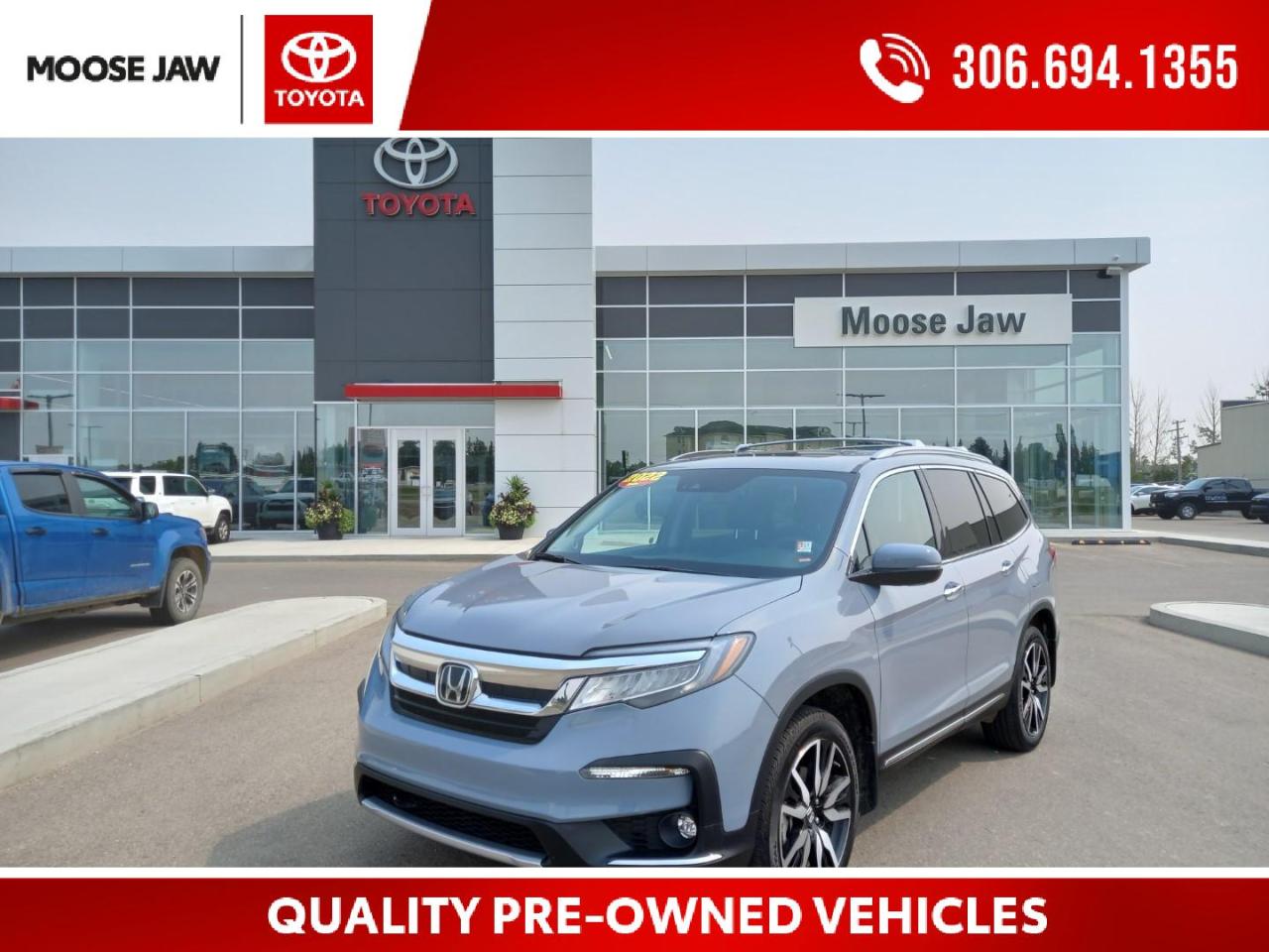 Used 2022 Honda Pilot Touring 7P LOCAL TRADE, TOP OF THE LINE TOURING EDITION, LOW MILEAGE for sale in Moose Jaw, SK