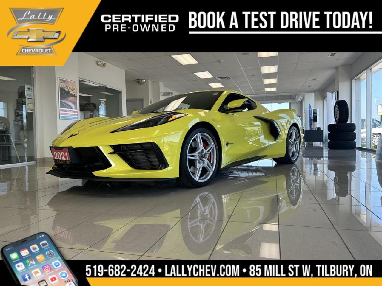 Used 2021 Chevrolet Corvette Stingray STINGRAY 2LT, V8, RWD, WOW - MUST HAVE! for sale in Tilbury, ON