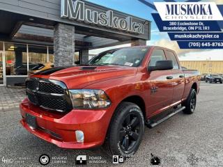 This RAM 1500 EXPRESS, with a 3.6L Pentastar V-6 engine engine, features a 8-speed automatic transmission, and generates 23 highway/16 city L/100km. Find this vehicle with only 36 kilometers!  RAM 1500 EXPRESS Options: This RAM 1500 EXPRESS offers a multitude of options. Technology options include: 1 LCD Monitor In The Front, AM/FM/Satellite-Prep w/Seek-Scan, Clock, Voice Activation, Radio Data System and External Memory Control, GPS Antenna Input, Radio: Uconnect 3 w/5 Display, grated Voice Command w/Bluetooth.  Safety options include Variable Intermittent Wipers, 1 LCD Monitor In The Front, Power Door Locks, Airbag Occupancy Sensor, Curtain 1st And 2nd Row Airbags.  Visit Us: Find this RAM 1500 EXPRESS at Muskoka Chrysler today. We are conveniently located at 380 Ecclestone Dr Bracebridge ON P1L1R1. Muskoka Chrysler has been serving our local community for over 40 years. We take pride in giving back to the community while providing the best customer service. We appreciate each and opportunity we have to serve you, not as a customer but as a friend