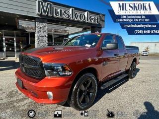 This RAM 1500 EXPRESS, with a 3.6L Pentastar V-6 engine engine, features a 8-speed automatic transmission, and generates 23 highway/16 city L/100km. Find this vehicle with only 50 kilometers!  RAM 1500 EXPRESS Options: This RAM 1500 EXPRESS offers a multitude of options. Technology options include: 1 LCD Monitor In The Front, AM/FM/Satellite-Prep w/Seek-Scan, Clock, Voice Activation, Radio Data System and External Memory Control, GPS Antenna Input, Radio: Uconnect 3 w/5 Display, grated Voice Command w/Bluetooth.  Safety options include Variable Intermittent Wipers, 1 LCD Monitor In The Front, Power Door Locks, Airbag Occupancy Sensor, Curtain 1st And 2nd Row Airbags.  Visit Us: Find this RAM 1500 EXPRESS at Muskoka Chrysler today. We are conveniently located at 380 Ecclestone Dr Bracebridge ON P1L1R1. Muskoka Chrysler has been serving our local community for over 40 years. We take pride in giving back to the community while providing the best customer service. We appreciate each and opportunity we have to serve you, not as a customer but as a friend