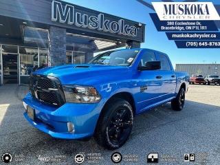 This RAM 1500 EXPRESS, with a 3.6L Pentastar V-6 engine engine, features a 8-speed automatic transmission, and generates 23 highway/16 city L/100km. Find this vehicle with only 18 kilometers!  RAM 1500 EXPRESS Options: This RAM 1500 EXPRESS offers a multitude of options. Technology options include: 1 LCD Monitor In The Front, AM/FM/Satellite-Prep w/Seek-Scan, Clock, Voice Activation, Radio Data System and External Memory Control, GPS Antenna Input, Radio: Uconnect 3 w/5 Display, grated Voice Command w/Bluetooth.  Safety options include Variable Intermittent Wipers, 1 LCD Monitor In The Front, Power Door Locks, Airbag Occupancy Sensor, Curtain 1st And 2nd Row Airbags.  Visit Us: Find this RAM 1500 EXPRESS at Muskoka Chrysler today. We are conveniently located at 380 Ecclestone Dr Bracebridge ON P1L1R1. Muskoka Chrysler has been serving our local community for over 40 years. We take pride in giving back to the community while providing the best customer service. We appreciate each and opportunity we have to serve you, not as a customer but as a friend