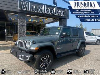 This Jeep Wrangler Sahara, with a Intercooled Turbo Premium Unleaded I-4 2.0 L/122 engine, features a 8-Speed Automatic w/OD transmission, and generates 20 highway/20 city L/100km. Find this vehicle with only 32 kilometers!  Jeep Wrangler Sahara Options: This Jeep Wrangler Sahara offers a multitude of options. Technology options include: 12.3 Touchscreen Display, 2 LCD Monitors In The Front, AM/FM/Satellite w/Seek-Scan, Clock, Speed Compensated Volume Control, Aux Audio Input Jack, Steering Wheel Controls, Voice Activation, Radio Data System and Uconnect External Memory Control, Disassociated Touchscreen Display, Radio: Uconnect 5 w/12.3 Display.  Safety options include Tailgate/Rear Door Lock Included w/Power Door Locks, Variable Intermittent Wipers, 2 LCD Monitors In The Front, Power Door Locks w/Autolock Feature, Airbag Occupancy Sensor.  Visit Us: Find this Jeep Wrangler Sahara at Muskoka Chrysler today. We are conveniently located at 380 Ecclestone Dr Bracebridge ON P1L1R1. Muskoka Chrysler has been serving our local community for over 40 years. We take pride in giving back to the community while providing the best customer service. We appreciate each and opportunity we have to serve you, not as a customer but as a friend