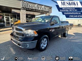 This RAM 1500 Classic SLT, with a 5.7L HEMI V-8 engine engine, features a 8-speed automatic transmission, and generates 20 highway/15 city L/100km. Find this vehicle with only 20 kilometers!  RAM 1500 Classic SLT Options: This RAM 1500 Classic SLT offers a multitude of options. Technology options include: 1 LCD Monitor In The Front, AM/FM/Satellite w/Seek-Scan, Clock, Voice Activation, Radio Data System and External Memory Control, GPS Antenna Input, Radio: Uconnect 3 w/5 Display, grated Voice Command w/Bluetooth.  Safety options include Tailgate/Rear Door Lock Included w/Power Door Locks, Variable Intermittent Wipers, 1 LCD Monitor In The Front, Power Door Locks w/Autolock Feature, Airbag Occupancy Sensor.  Visit Us: Find this RAM 1500 Classic SLT at Muskoka Chrysler today. We are conveniently located at 380 Ecclestone Dr Bracebridge ON P1L1R1. Muskoka Chrysler has been serving our local community for over 40 years. We take pride in giving back to the community while providing the best customer service. We appreciate each and opportunity we have to serve you, not as a customer but as a friend