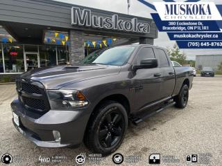 This RAM 1500 EXPRESS, with a Regular Unleaded V-8 5.7 L/345 engine, features a 8-Speed Automatic w/OD transmission, and generates 21 highway/15 city L/100km. Find this vehicle with only 56232 kilometers!  RAM 1500 EXPRESS Options: This RAM 1500 EXPRESS offers a multitude of options. Technology options include: 1 LCD Monitor In The Front, AM/FM/Satellite-Prep w/Seek-Scan, Clock, Aux Audio Input Jack, Voice Activation, Radio Data System and External Memory Control, Radio: Uconnect 3 w/5 Display, 1 LCD Monitor In The Front, HD Radio.  Safety options include Variable Intermittent Wipers, 1 LCD Monitor In The Front, Power Door Locks, Airbag Occupancy Sensor, Curtain 1st And 2nd Row Airbags.  Visit Us: Find this RAM 1500 EXPRESS at Muskoka Chrysler today. We are conveniently located at 380 Ecclestone Dr Bracebridge ON P1L1R1. Muskoka Chrysler has been serving our local community for over 40 years. We take pride in giving back to the community while providing the best customer service. We appreciate each and opportunity we have to serve you, not as a customer but as a friend