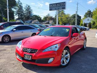 <p><span style=font-family: Segoe UI, sans-serif; font-size: 18px;>***BRAND NEW ALL SEASON TIRES INSTALLED ON RIMS INCLUDING EXTRA SET OF WINTER TIRES***EYE POPPING TSUKUBA RED HYUNDAI TURBO COUPE IN EXCELLENT CONDITION W/ GREAT MILEAGE, EQUIPPED W/ THE POWERFUL 4 CYLINDER 2.0L TURBO DOHC ENGINE, LOADED W/ LEATHER/HEATED SEATS, POWER MOONROOF, BLUETOOTH CONNECTION, KEYLESS ENTRY, POWER LOCKS/WINDOWS AND MIRRORS, AIR CONDITIONING, CRUISE CONTROL,  AUX AND USB INPUT, CD/AM/FM/XM RADIO, CERTIFIED W/ WARRANTIES AND MORE! This vehicle comes certified with all-in pricing excluding HST tax and licensing. Also included is a complimentary 36 days complete coverage safety and powertrain warranty, and one year limited powertrain warranty. Please visit our website at bossauto.ca today!</span></p>