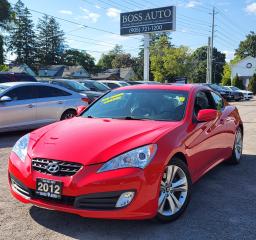 <p><span style=font-family: Segoe UI, sans-serif; font-size: 18px;>***BRAND NEW ALL SEASON TIRES INSTALLED ON RIMS INCLUDING EXTRA SET OF WINTER TIRES***EYE POPPING TSUKUBA RED HYUNDAI TURBO COUPE IN EXCELLENT CONDITION W/ GREAT MILEAGE, EQUIPPED W/ THE POWERFUL 4 CYLINDER 2.0L TURBO DOHC ENGINE, LOADED W/ LEATHER/HEATED SEATS, POWER MOONROOF, BLUETOOTH CONNECTION, KEYLESS ENTRY, POWER LOCKS/WINDOWS AND MIRRORS, AIR CONDITIONING, CRUISE CONTROL,  AUX AND USB INPUT, CD/AM/FM/XM RADIO, CERTIFIED W/ WARRANTIES AND MORE! This vehicle comes certified with all-in pricing excluding HST tax and licensing. Also included is a complimentary 36 days complete coverage safety and powertrain warranty, and one year limited powertrain warranty. Please visit our website at bossauto.ca today!</span></p>