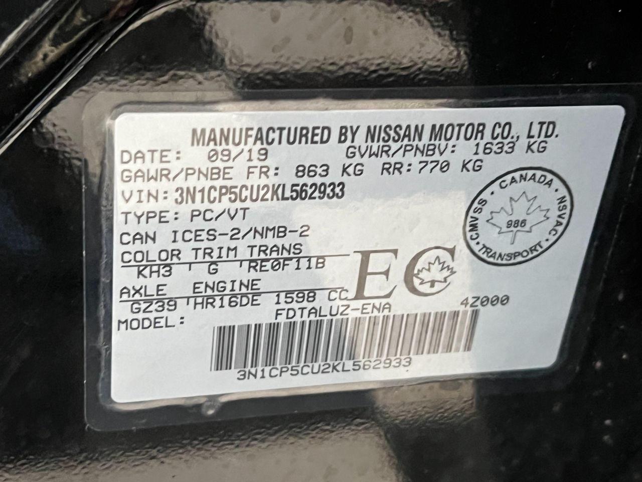 2019 Nissan Kicks SR+Leather+ApplePlay+BlindSpot+CLEAN CARFAX Photo120