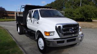 2011 Ford F-750 Crew Cab Dually Dump Truck with Air Brakes, 6.7L L6 DIESEL Cummins engine, 6 cylinder, 4 door, automatic, 4X2, air conditioning, AM/FM radio, white exterior, grey interior, cloth.  Wheelbase: 16 Feet 8 Inches, Dump box: 10 Feet by 8 Feet.  Engine hours: 8,861 Certificate and Decal valid until  May 2024 $47,810.00 plus $375 processing fee, $48,185.00 total payment obligation before taxes.  Listing report, warranty, contract commitment cancellation fee, financing available on approved credit (some limitations and exceptions may apply). All above specifications and information is considered to be accurate but is not guaranteed and no opinion or advice is given as to whether this item should be purchased. We do not allow test drives due to theft, fraud and acts of vandalism. Instead we provide the following benefits: Complimentary Warranty (with options to extend), Limited Money Back Satisfaction Guarantee on Fully Completed Contracts, Contract Commitment Cancellation, and an Open-Ended Sell-Back Option. Ask seller for details or call 604-522-REPO(7376) to confirm listing availability.