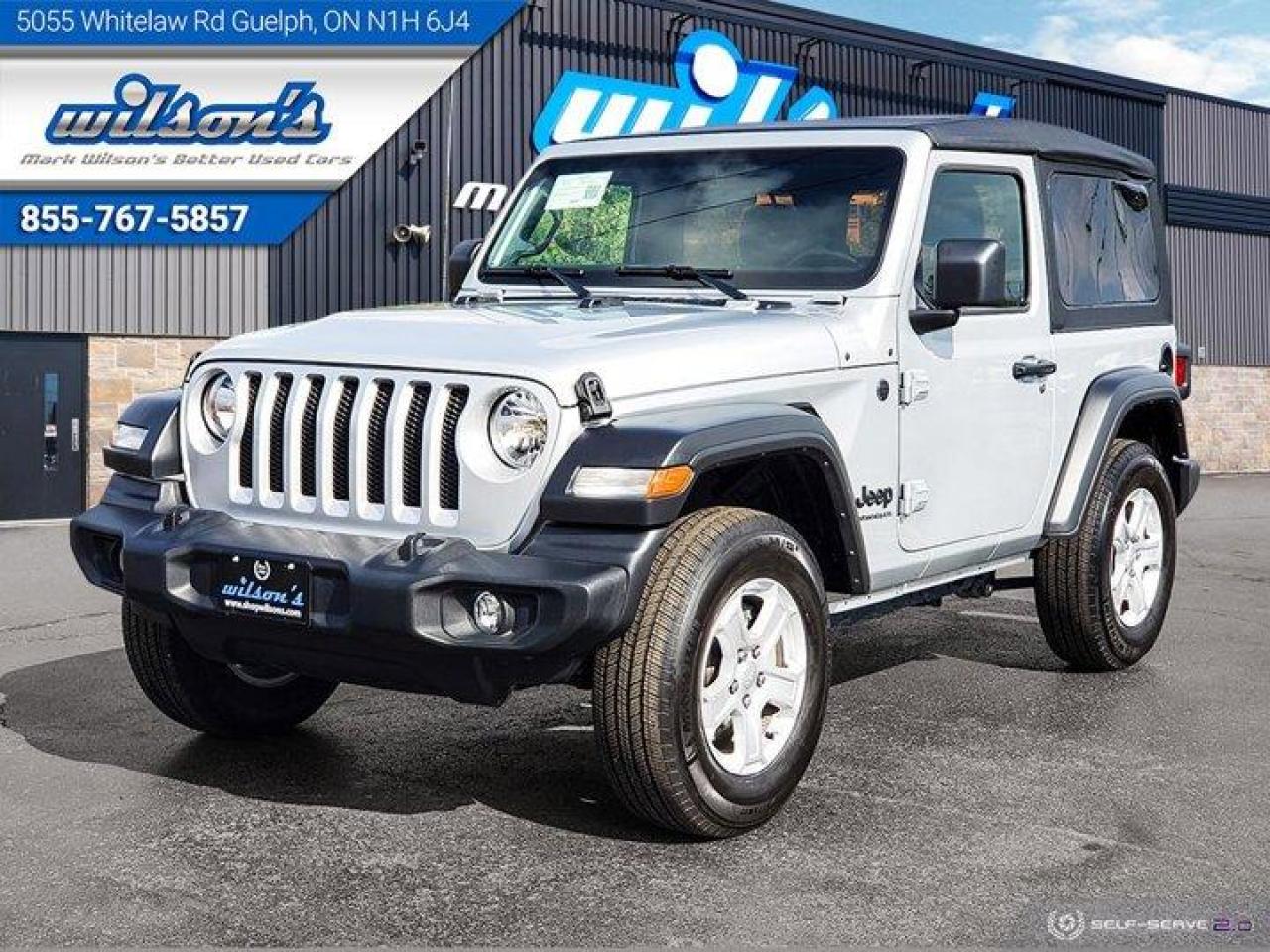 Used 2022 Jeep Wrangler Sport S 4x4 - CarPlay+Android, Rear Camera, Dual Zone AC Controls, Keyless Entry & Much More! for sale in Guelph, ON