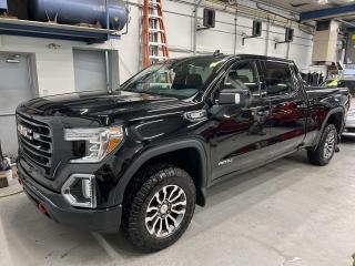 3.0L DURAMAX TURBO DIESEL!! LOADED AT4 4X4 CREW CAB W/ LEATHER, HEATED & COOLED SEATS, MULTIPRO TAILGATE, REMOTE START AND TOW PACKAGE W/ INTEGRATED TRAILER BRAKE CONTROLLER!! Backup camera, heated steering, 18-in alloys, Apple CarPlay, Android Auto, 6-foot 7-inch box w/ spray-in bedliner, dual-zone climate control, full power group incl. power seats, auto headlights, cruise control and Sirius XM!