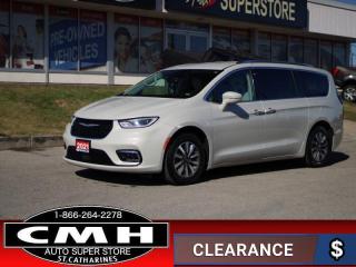 <b>GREAT FAMILY VEHICLE !! REAR CAMERA, PARKING SENSORS, BLIND SPOT, COLLISION WARNING, POWER DRIVER SEAT, 4X HEATED SEATS, HEATED STEERING WHEEL, APPLE CARPLAY, REAR A/C, TRIZONE CLIMATE, HOME REMOTES, POWER SLIDERS, POWER LIFTGATE, 17-INCH ALLOY WHEELS </b><br>      This  2021 Chrysler Pacifica is for sale today. <br> <br>Designed for the family on the go, this 2021 Chrysler Pacifica is loaded with clever, luxurious features that will make it feel like a second home on the road. Far more than your moms old minivan, this Pacifica will feel modern, sleek, and cool enough to still impress the neighbors. If you need a minivan for your growing family, but still want something that feels like a luxury sedan, then this Pacifica is for you.This  van has 91,695 kms. Its  luxury white pearl in colour  . It has an automatic transmission and is powered by a  287HP 3.6L V6 Cylinder Engine. <br> <br> Our Pacificas trim level is Touring-L Plus. This Touring-L Plus adds blind spot monitoring with rear cross traffic detection, rear parking assistance with automatic braking, and second row heated seats to the impressive list of features on this Touring-L Plus Pacifica. Additional features include remote start, heated leather steering wheel with audio and cruise controls, heated leather seats, LED taillamps, fog lights, an auto dimming rear view mirror, automatic tri zone climate control, unique aluminum wheels, a roof rack system, dual power sliding doors, a power liftgate, Advance n Return easy entry, rear reading lamps, ambient lighting, touring suspension, automatic headlamps, 2nd and 3rd row Stow n Go folding seats with in floor storage, heated power mirrors, a rotary E-shift dial, active noise cancellation, proximity and keyless entry, Uconnect 4, a 7 inch touchscreen, Apple CarPlay, Android Auto, and a premium 13 speaker sound system. This vehicle has been upgraded with the following features: Back Up Camera, Blind Spot Sensor, Forward Crash Sensor, Heated Steering Wheel, Drivers Power Seat, Heated Front Seats, Heated Rear Seats. <br> To view the original window sticker for this vehicle view this <a href=http://www.chrysler.com/hostd/windowsticker/getWindowStickerPdf.do?vin=2C4RC1EG4MR530266 target=_blank>http://www.chrysler.com/hostd/windowsticker/getWindowStickerPdf.do?vin=2C4RC1EG4MR530266</a>. <br/><br> <br>To apply right now for financing use this link : <a href=https://www.cmhniagara.com/financing/ target=_blank>https://www.cmhniagara.com/financing/</a><br><br> <br/><br>Trade-ins are welcome! Financing available OAC ! Price INCLUDES a valid safety certificate! Price INCLUDES a 60-day limited warranty on all vehicles except classic or vintage cars. CMH is a Full Disclosure dealer with no hidden fees. We are a family-owned and operated business for over 30 years! o~o