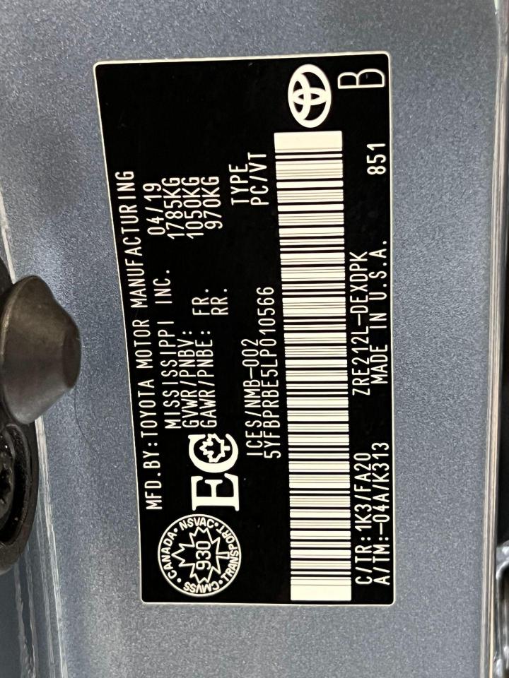 2020 Toyota Corolla L+Adaptive Cruise+LaneKeep+LED Lights+CLEAN CARFAX Photo116