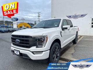 <b>Leather Seats, Connected Navigation, Wireless Charging, Sunroof, FX4 Off-Road Package!</b><br> <br>   This Ford F-150 is arguably the most capable truck in the class, and it features a spacious, comfortable interior. <br> <br>The perfect truck for work or play, this versatile Ford F-150 gives you the power you need, the features you want, and the style you crave! With high-strength, military-grade aluminum construction, this F-150 cuts the weight without sacrificing toughness. The interior design is first class, with simple to read text, easy to push buttons and plenty of outward visibility. With productivity at the forefront of design, the F-150 makes use of every single component was built to get the job done right!<br> <br> This star white metallic tri-coat Crew Cab 4X4 pickup   has a 10 speed automatic transmission and is powered by a  400HP 5.0L 8 Cylinder Engine.<br> <br> Our F-150s trim level is Lariat. This luxurious Ford F-150 Lariat comes loaded with premium features such as leather heated and cooled seats, body colored exterior accents, a proximity key with push button start and smart device remote start, pro trailer backup assist and Ford Co-Pilot360 that features lane keep assist, blind spot detection, pre-collision assist with automatic emergency braking and rear parking sensors. Enhanced features also includes unique aluminum wheels, SYNC 4 with enhanced voice recognition featuring connected navigation, Apple CarPlay and Android Auto, FordPass Connect 4G LTE, power adjustable pedals, a powerful Bang & Olufsen audio system with SiriusXM radio, cargo box lights, dual zone climate control and a handy rear view camera to help when backing out of tight spaces. This vehicle has been upgraded with the following features: Leather Seats, Connected Navigation, Wireless Charging, Sunroof, Fx4 Off-road Package, Power Running Boards, Ford Co-pilot360 Assist +. <br><br> View the original window sticker for this vehicle with this url <b><a href=http://www.windowsticker.forddirect.com/windowsticker.pdf?vin=1FTFW1E53PFC88882 target=_blank>http://www.windowsticker.forddirect.com/windowsticker.pdf?vin=1FTFW1E53PFC88882</a></b>.<br> <br>To apply right now for financing use this link : <a href=https://www.southcoastford.com/financing/ target=_blank>https://www.southcoastford.com/financing/</a><br><br> <br/> Weve discounted this vehicle $3798. Total  cash rebate of $11000 is reflected in the price. Credit includes $11,000 Delivery Allowance.  7.49% financing for 84 months. <br> Buy this vehicle now for the lowest bi-weekly payment of <b>$551.30</b> with $0 down for 84 months @ 7.49% APR O.A.C. ( Plus applicable taxes -  $595 Administration Fee included    / Total Obligation of $100336  ).  Incentives expire 2024-05-23.  See dealer for details. <br> <br>Call South Coast Ford Sales or come visit us in person. Were convenient to Sechelt, BC and located at 5606 Wharf Avenue. and look forward to helping you with your automotive needs. <br><br> Come by and check out our fleet of 20+ used cars and trucks and 110+ new cars and trucks for sale in Sechelt.  o~o