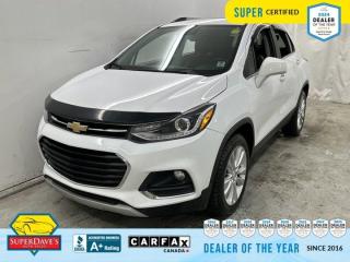 
Leather Seats, Heated Seats, Air Conditioning, Remote Starter, Cruise Control, Second Row Power Windows, Backup Cam, Voice Recognition, Touchscreen, Tinted Windows. This Chevrolet Trax has a strong Turbocharged Gas 4-Cyl 1.4L/83 engine powering this Automatic transmission.

These Packages Will Make Your Chevrolet Trax Premier The Envy of Your Friends 
Steering Wheel Controls, Rear Window Defroster, Push to Start, Power Windows, Power Locks, Power Driver Seat, Fog Lights, Bluetooth, Aux/MP3 Line-in, Alloy Wheels, Tilt Steering, Power Mirrors, 16 Inch Wheels, Rain Guards, On-star, ENGINE, ECOTEC TURBO 1.4L VARIABLE VALVE TIMING DOHC 4-CYLINDER SEQUENTIAL MFI (138 hp [102.9 kW] @ 4900 rpm, 148 lb-ft of torque [199.8 N-m] @ 1850 rpm) (STD), 12V Outlet, Wipers, front intermittent, Wiper, rear intermittent, Windshield, solar absorbing.


THE SUPER DAVES ADVANTAGE
 
BUY REMOTE - No need to visit the dealership. Through email, text, or a phone call, you can complete the purchase of your next vehicle all without leaving your house!
 
DELIVERED TO YOUR DOOR - Your new car, delivered straight to your door! When buying your car with Super Daves, well arrange a fast and secure delivery. Just pick a time that works for you and well bring you your new wheels!
 
PEACE OF MIND WARRANTY - Every vehicle we sell comes backed with a warranty so you can drive with confidence.
 
EXTENDED COVERAGE - Get added protection on your new car and drive confidently with our selection of competitively priced extended warranties.
 
WE ACCEPT TRADES - We’ll accept your trade for top dollar! We’ll assess your trade in with a few quick questions and offer a guaranteed value for your ride. We’ll even come pick up your trade when we deliver your new car.
 
SUPER CERTIFIED INSPECTION - Every vehicle undergoes an extensive 120 point inspection, that ensure you get a safe, high quality used vehicle every time.
 
FREE CARFAX VEHICLE HISTORY REPORT - If youre buying used, its important to know your cars history. Thats why we provide a free vehicle history report that lists any accidents, prior defects, and other important information that may be useful to you in your decision.
 
METICULOUSLY DETAILED – Buying used doesn’t mean buying grubby. We want your car to shine and sparkle when it arrives to you. Our professional team of detailers will have your new-to-you ride looking new car fresh.
 
(Please note that we make all attempt to verify equipment, trim levels, options, accessories, kilometers and price listed in our ads however we make no guarantees regarding the accuracy of these ads online. Features are populated by VIN decoder from manufacturers original specifications. Some equipment such as wheels and wheels sizes, along with other equipment or features may have changed or may not be present. We do not guarantee a vehicle manual, manuals can be typically found online in the rare event the vehicle does not have one. Please verify all listed information with our dealership in person before purchase. The sale price does not include any ongoing subscription based services such as Satellite Radio. Any software or hardware updates needed to run any of these systems would also be the responsibility of the client. All listed payments are OAC which means On Approved Credit and are estimated without taxes and fees as these may vary from deal to deal, taxes and fees are extra. As these payments are based off our lenders best offering they may be subject to change without notice. Please ensure this vehicle is ready to be viewed at the dealership by making an appointment with our sales staff. We cannot guarantee this vehicle will be on premises and ready for viewing unless and appointment has been made.)
