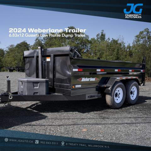 2024 Weberlane - 6.83x12 Gussets Low Profile Dump Trailer