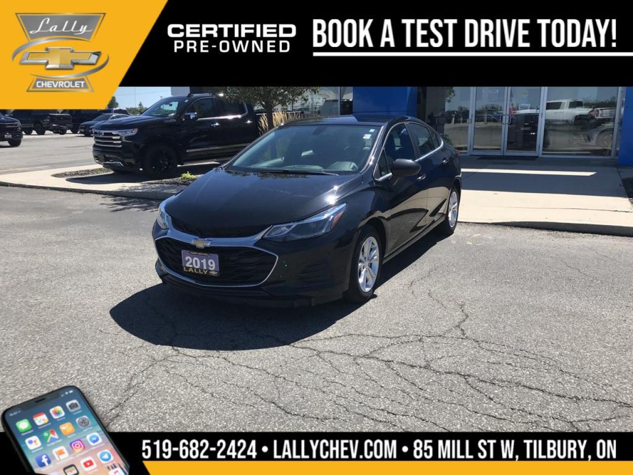 Used 2019 Chevrolet Cruze LT TURBO ,  FWD , for sale in Tilbury, ON
