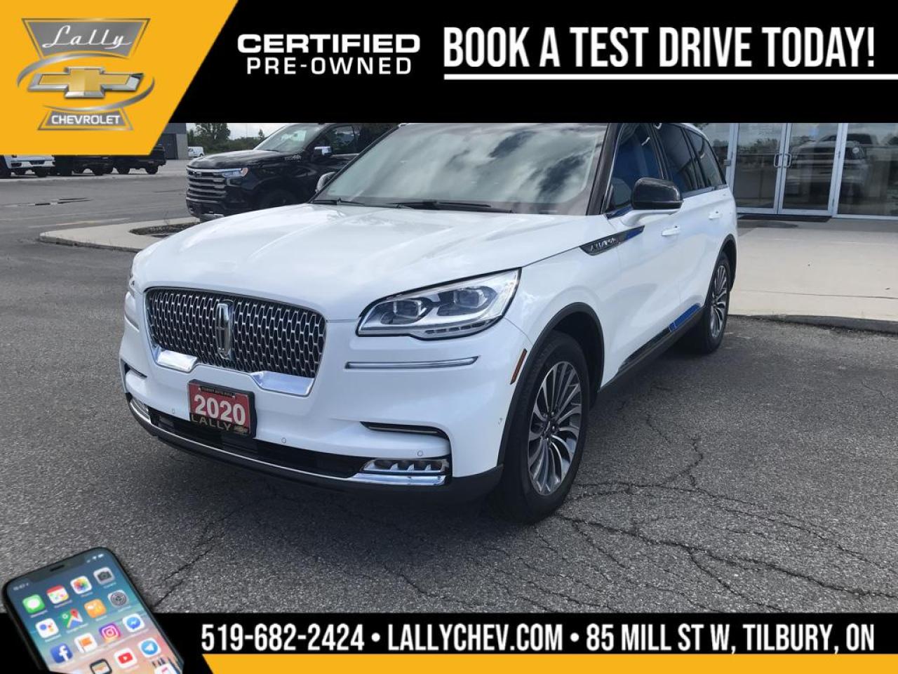 Used 2020 Lincoln Aviator Reserve AVIATOR, RESERVE, 4D, LEATHER, SUN ROOF, for sale in Tilbury, ON