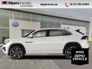 <b>Leather Seats!</b><br> <br> <br> <br>  This 2024 Volkswagen Atlas Cross Sport delivers peace of mind and convenience with smart safety features and a clever all-wheel-drive system. <br> <br>This 2024 VW Atlas Cross Sport is a crossover SUV with a gently sloped roofline to form the distinct silhouette of a coupe, without taking a toll on practicality and driving dynamics. On the inside, trim pieces are crafted with premium materials and carefully put together to ensure rugged build quality. With loads of standard safety technology that inspires confidence, this 2024 Volkswagen Atlas Cross Sport is an excellent option for a versatile and capable family SUV with dazzling looks.<br> <br> This oryx white pearl effect SUV  has an automatic transmission and is powered by a  2.0L I4 16V GDI DOHC Turbo engine.<br> <br> Our Atlas Cross Sports trim level is Execline 2.0 TSI. This range topping Exceline trim rewards you with awesome standard features such as a 360-camera system, a panoramic sunroof, harman/kardon premium audio, integrated navigation, and leather seating upholstery. Also standard include a power liftgate for rear cargo access, heated and ventilated front seats, a heated steering wheel, remote engine start, adaptive cruise control, and a 12-inch infotainment system with Car-Net mobile hotspot internet access, Apple CarPlay and Android Auto. Safety features also include blind spot detection, lane keeping assist with lane departure warning, front and rear collision mitigation, park distance control, and autonomous emergency braking. This vehicle has been upgraded with the following features: Leather Seats.  This is a demonstrator vehicle driven by a member of our staff and has just 8255 kms.<br><br> <br>To apply right now for financing use this link : <a href=https://www.myersvw.ca/en/form/new/financing-request-step-1/44 target=_blank>https://www.myersvw.ca/en/form/new/financing-request-step-1/44</a><br><br> <br/>    5.99% financing for 84 months. <br> Buy this vehicle now for the lowest bi-weekly payment of <b>$498.30</b> with $0 down for 84 months @ 5.99% APR O.A.C. ( taxes included, $1071 (OMVIC fee, Air and Tire Tax, Wheel Locks, Admin fee, Security and Etching) is included in the purchase price.    ).  Incentives expire 2024-05-31.  See dealer for details. <br> <br> <br>LEASING:<br><br>Estimated Lease Payment: $390 bi-weekly <br>Payment based on 5.49% lease financing for 60 months with $0 down payment on approved credit. Total obligation $50,752. Mileage allowance of 16,000 KM/year. Offer expires 2024-05-31.<br><br><br>Call one of our experienced Sales Representatives today and book your very own test drive! Why buy from us? Move with the Myers Automotive Group since 1942! We take all trade-ins - Appraisers on site!<br> Come by and check out our fleet of 40+ used cars and trucks and 120+ new cars and trucks for sale in Kanata.  o~o