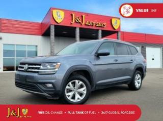 Awards:<br>  * autoTRADER Top Picks Top Full-Size SUV Gray 2018 Volkswagen Atlas Comfortline 4Motion AWD 8-Speed Automatic with Tiptronic 3.6L V6 DGI DOHC 24V LEV3-ULEV70 276hp <br><br>Welcome to our dealership, where we cater to every car shoppers needs with our diverse range of vehicles. Whether youre seeking peace of mind with our meticulously inspected and Certified Pre-Owned vehicles, looking for great value with our carefully selected Value Line options, or are a hands-on enthusiast ready to tackle a project with our As-Is mechanic specials, weve got something for everyone. At our dealership, quality, affordability, and variety come together to ensure that every customer drives away satisfied. Experience the difference and find your perfect match with us today.<br><br><br>Certified. J&J Certified Details: * Vigorous Inspection * Global Roadside Assistance available 24/7, 365 days a year - 3 months * Get As Low As 7.99% APR Financing OAC * CARFAX Vehicle History Report. * Complimentary 3-Month SiriusXM Select+ Trial Subscription * Full tank of fuel * One free oil change (only redeemable here)<br><br>Reviews:<br>  * Owners tend to appreciate the Atlass upscale interior styling, high-tech feature content, easy-to-read infotainment system, and selection of high-end features. Source: autoTRADER.ca
