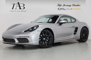 This beautiful 2019 Porsche 718 Cayman has a clean carfax report.  Equipped with a thrilling 6-speed manual transmission, every shift becomes a symphony of control. The 19-inch wheels elevate your style and grip the road, while the BOSE sound system envelops you in a world of immersive audio, making every drive a captivating journey of both sight and sound.

Key features Include:

- Equipped with a responsive 6-speed manual gearbox
- Apple CarPlay
- High-performance brakes
- BOSE Sound System
- Bluetooth and smartphone integration for seamless communication
- Climate Control
- Keyless Entry
- Parking Sensors
- Backup Camera
- Cruise Control
- Sirius XM Radio
- Extended Range Fuel Tank
- Fire Extinguisher
- GT Sport Steering Wheel
- Sport Seats Plus (2-way)

NOW OFFERING 3 MONTH DEFERRED FINANCING PAYMENTS ON APPROVED CREDIT.  

Looking for a top-rated pre-owned luxury car dealership in the GTA? Look no further than Toronto Auto Brokers (TAB)! Were proud to have won multiple awards, including the 2023 GTA Top Choice Luxury Pre Owned Dealership Award, 2023 CarGurus Top Rated Dealer, 2023 CBRB Dealer Award, the 2023 Three Best Rated Dealer Award, and many more!

With 30 years of experience serving the Greater Toronto Area, TAB is a respected and trusted name in the pre-owned luxury car industry. Our 30,000 sq.Ft indoor showroom is home to a wide range of luxury vehicles from top brands like BMW, Mercedes-Benz, Audi, Porsche, Land Rover, Jaguar, Aston Martin, Bentley, Maserati, and more. And we dont just serve the GTA, were proud to offer our services to all cities in Canada, including Vancouver, Montreal, Calgary, Edmonton, Winnipeg, Saskatchewan, Halifax, and more.

At TAB, were committed to providing a no-pressure environment and honest work ethics. As a family-owned and operated business, we treat every customer like family and ensure that every interaction is a positive one. Come experience the TAB Lifestyle at its truest form, luxury car buying has never been more enjoyable and exciting!

We offer a variety of services to make your purchase experience as easy and stress-free as possible. From competitive and simple financing and leasing options to extended warranties, aftermarket services, and full history reports on every vehicle, we have everything you need to make an informed decision. We welcome every trade, even if youre just looking to sell your car without buying, and when it comes to financing or leasing, we offer same day approvals, with access to over 50 lenders, including all of the banks in Canada. Feel free to check out your own Equifax credit score without affecting your credit score, simply click on the Equifax tab above and see if you qualify.

So if youre looking for a luxury pre-owned car dealership in Toronto, look no further than TAB! We proudly serve the GTA, including Toronto, Etobicoke, Woodbridge, North York, York Region, Vaughan, Thornhill, Richmond Hill, Mississauga, Scarborough, Markham, Oshawa, Peteborough, Hamilton, Newmarket, Orangeville, Aurora, Brantford, Barrie, Kitchener, Niagara Falls, Oakville, Cambridge, Kitchener, Waterloo, Guelph, London, Windsor, Orillia, Pickering, Ajax, Whitby, Durham, Cobourg, Belleville, Kingston, Ottawa, Montreal, Vancouver, Winnipeg, Calgary, Edmonton, Regina, Halifax, and more.

Call us today or visit our website to learn more about our inventory and services. And remember, all prices exclude applicable taxes and licensing, and vehicles can be certified at an additional cost of $699.