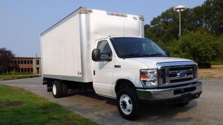 2019 Ford Econoline 16 Foot E-450 Cube Van With Ramp, 6.8L V10 SOHC 20V Gas Engine engine, 2 door, RWD, cruise control, air conditioning, AM/FM radio, CD player, power door locks, Tow/haul mode, coin holder, folding armrests, lockable rollup door, cargo lamp, wood cargo partition with sliding door, white exterior. Measurements : Wheel Base : 14 Foot 8 Inches, Length : 15 Foot 10 inches, Width : 7 Foot 8 Inches, Height : 6 Foot. $46,920.00 plus $375 processing fee, $47,295.00 total payment obligation before taxes.  Listing report, warranty, contract commitment cancellation fee, financing available on approved credit (some limitations and exceptions may apply). All above specifications and information is considered to be accurate but is not guaranteed and no opinion or advice is given as to whether this item should be purchased. We do not allow test drives due to theft, fraud and acts of vandalism. Instead we provide the following benefits: Complimentary Warranty (with options to extend), Limited Money Back Satisfaction Guarantee on Fully Completed Contracts, Contract Commitment Cancellation, and an Open-Ended Sell-Back Option. Ask seller for details or call 604-522-REPO(7376) to confirm listing availability.