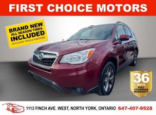 Welcome to First Choice Motors, the largest car dealership in Toronto of pre-owned cars, SUVs, and vans priced between $5000-$15,000. With an impressive inventory of over 300 vehicles in stock, we are dedicated to providing our customers with a vast selection of affordable and reliable options. <br><br>Were thrilled to offer a used 2016 Subaru Forester LIMITED, burgundy color with 199,000km (STK#6520) This vehicle was $13990 NOW ON SALE FOR $11990. It is equipped with the following features:<br>- Automatic Transmission<br>- Leather Seats<br>- Sunroof<br>- Heated seats<br>- Navigation<br>- Bluetooth<br>- All wheel drive<br>- Reverse camera<br>- Alloy wheels<br>- Power windows<br>- Power locks<br>- Power mirrors<br>- Air Conditioning<br><br>At First Choice Motors, we believe in providing quality vehicles that our customers can depend on. All our vehicles come with a 36-day FULL COVERAGE warranty. We also offer additional warranty options up to 5 years for our customers who want extra peace of mind.<br><br>Furthermore, all our vehicles are sold fully certified with brand new brakes rotors and pads, a fresh oil change, and brand new set of all-season tires installed & balanced. You can be confident that this car is in excellent condition and ready to hit the road.<br><br>At First Choice Motors, we believe that everyone deserves a chance to own a reliable and affordable vehicle. Thats why we offer financing options with low interest rates starting at 7.9% O.A.C. Were proud to approve all customers, including those with bad credit, no credit, students, and even 9 socials. Our finance team is dedicated to finding the best financing option for you and making the car buying process as smooth and stress-free as possible.<br><br>Our dealership is open 7 days a week to provide you with the best customer service possible. We carry the largest selection of used vehicles for sale under $9990 in all of Ontario. We stock over 300 cars, mostly Hyundai, Chevrolet, Mazda, Honda, Volkswagen, Toyota, Ford, Dodge, Kia, Mitsubishi, Acura, Lexus, and more. With our ongoing sale, you can find your dream car at a price you can afford. Come visit us today and experience why we are the best choice for your next used car purchase!<br><br>All prices exclude a $10 OMVIC fee, license plates & registration  and ONTARIO HST (13%)