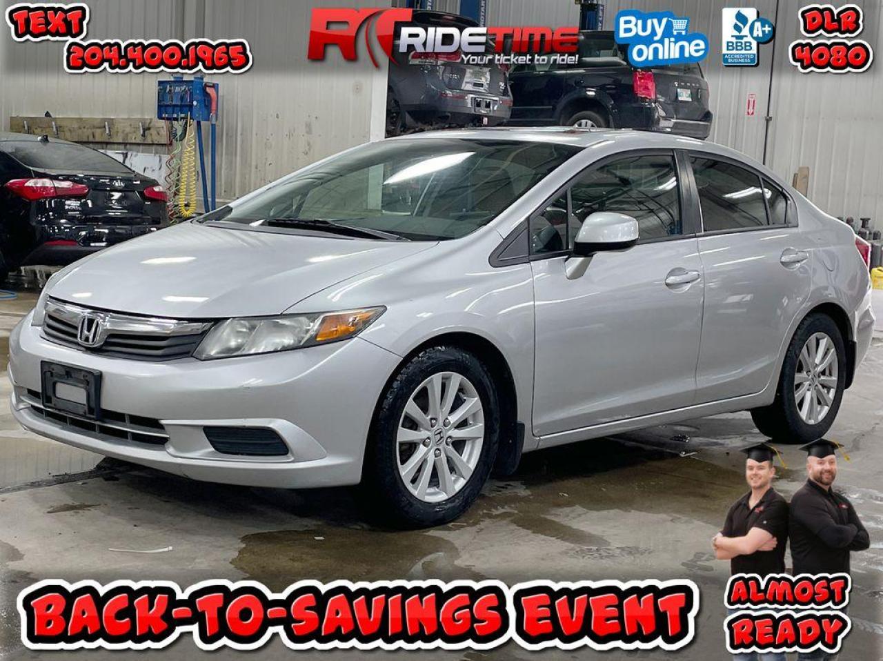 Used 2012 Honda Civic Sdn EX for sale in Winnipeg, MB