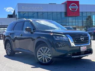 <b>Premium Package!</b><br> <br> <br> <br>  You can return to your rugged roots in this 2024 Nissan Pathfinder. <br> <br>With all the latest safety features, all the latest innovations for capability, and all the latest connectivity and style features you could want, this 2024 Nissan Pathfinder is ready for every adventure. Whether its the urban cityscape, or the backcountry trail, this 2024Pathfinder was designed to tackle it with grace. If you have an active family, they deserve all the comfort, style, and capability of the 2024 Nissan Pathfinder.<br> <br> This super black SUV  has a 9 speed automatic transmission and is powered by a  284HP 3.5L V6 Cylinder Engine.<br> <br> Our Pathfinders trim level is SL. This Pathfinder SL adds heated leather trimmed seats, driver memory settings, and a 120V outlet to this incredible SUV. This family hauler is ready for the city or the trail with modern features such as NissanConnect with navigation, touchscreen, and voice command, Apple CarPlay and Android Auto, paddle shifters, Class III towing equipment with hitch sway control, automatic locking hubs, alloy wheels, automatic LED headlamps, and fog lamps. Keep your family safe and comfortable with a heated leather steering wheel, a dual row sunroof, a proximity key with proximity cargo access, smart device remote start, power liftgate, collision mitigation, lane keep assist, blind spot intervention, front and rear parking sensors, and a 360-degree camera. This vehicle has been upgraded with the following features: Premium Package. <br><br> <br>To apply right now for financing use this link : <a href=https://www.bourgeoisnissan.com/finance/ target=_blank>https://www.bourgeoisnissan.com/finance/</a><br><br> <br/><br>Discount on vehicle represents the Cash Purchase discount applicable and is inclusive of all non-stackable and stackable cash purchase discounts from Nissan Canada and Bourgeois Midland Nissan and is offered in lieu of sub-vented lease or finance rates. To get details on current discounts applicable to this and other vehicles in our inventory for Lease and Finance customer, see a member of our team. </br></br>Since Bourgeois Midland Nissan opened its doors, we have been consistently striving to provide the BEST quality new and used vehicles to the Midland area. We have a passion for serving our community, and providing the best automotive services around.Customer service is our number one priority, and this commitment to quality extends to every department. That means that your experience with Bourgeois Midland Nissan will exceed your expectations  whether youre meeting with our sales team to buy a new car or truck, or youre bringing your vehicle in for a repair or checkup.Building lasting relationships is what were all about. We want every customer to feel confident with his or her purchase, and to have a stress-free experience. Our friendly team will happily give you a test drive of any of our vehicles, or answer any questions you have with NO sales pressure.We look forward to welcoming you to our dealership located at 760 Prospect Blvd in Midland, and helping you meet all of your auto needs!<br> Come by and check out our fleet of 20+ used cars and trucks and 90+ new cars and trucks for sale in Midland.  o~o