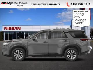 <b>Sunroof,  Navigation,  Leather Seats,  Apple CarPlay,  Android Auto!</b><br> <br> <br> <br>  On the highway or the scenic route, this 2024 Nissan Pathfinder does it with style. <br> <br>With all the latest safety features, all the latest innovations for capability, and all the latest connectivity and style features you could want, this 2024 Nissan Pathfinder is ready for every adventure. Whether its the urban cityscape, or the backcountry trail, this 2024Pathfinder was designed to tackle it with grace. If you have an active family, they deserve all the comfort, style, and capability of the 2024 Nissan Pathfinder.<br> <br> This super black SUV  has an automatic transmission and is powered by a  284HP 3.5L V6 Cylinder Engine.<br> <br> Our Pathfinders trim level is SL. This Pathfinder SL adds heated leather trimmed seats, driver memory settings, and a 120V outlet to this incredible SUV. This family hauler is ready for the city or the trail with modern features such as NissanConnect with navigation, touchscreen, and voice command, Apple CarPlay and Android Auto, paddle shifters, Class III towing equipment with hitch sway control, automatic locking hubs, alloy wheels, automatic LED headlamps, and fog lamps. Keep your family safe and comfortable with a heated leather steering wheel, a dual row sunroof, a proximity key with proximity cargo access, smart device remote start, power liftgate, collision mitigation, lane keep assist, blind spot intervention, front and rear parking sensors, and a 360-degree camera. This vehicle has been upgraded with the following features: Sunroof,  Navigation,  Leather Seats,  Apple Carplay,  Android Auto,  Power Liftgate,  Blind Spot Detection. <br><br> <br>To apply right now for financing use this link : <a href=https://www.myersottawanissan.ca/finance target=_blank>https://www.myersottawanissan.ca/finance</a><br><br> <br/>    6.49% financing for 84 months. <br> Payments from <b>$855.76</b> monthly with $0 down for 84 months @ 6.49% APR O.A.C. ( Plus applicable taxes -  $621 Administration fee included. Licensing not included.    ).  Incentives expire 2024-04-30.  See dealer for details. <br> <br> <br>LEASING:<br><br>Estimated Lease Payment: $799/m <br>Payment based on 6.49% lease financing for 60 months with $0 down payment on approved credit. Total obligation $47,977. Mileage allowance of 20,000 KM/year. Offer expires 2024-04-30.<br><br><br><br> Come by and check out our fleet of 50+ used cars and trucks and 90+ new cars and trucks for sale in Ottawa.  o~o