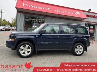 Regarded as Canadas most affordable compact SUV, the Jeep Patriot has become a very popular SUV.  It is a well designed vehicle with Jeeps signature front grille and headlights.  The Patriot has combined its off-roading past with the necessities of highway driving to make a solid vehicle.    

Take advantage of our experienced on-site financing department, currently offering, for a limited time, 2.99% along with $0 down and No Payments for 3 Months! All our vehicles include the remaining balance of their original warranty and our very own 30 Day Dealers Guarantee. Complete Vehicle Inspection Services and full vehicle history by CarFax Vehicle Reports are included! All trades are welcome, whether the vehicle is paid off or not. Visit our website at basantmotors.com for more information.  At Basant Motors, we look forward to serving you with all of your automotive needs for years to come. Please stop by our dealership, located at 16315 Fraser Highway, Surrey, BC and speak with one of our representatives today! Documentation fee ($997) and Dealer Prep ($299) are not included in the vehicle price. #9419