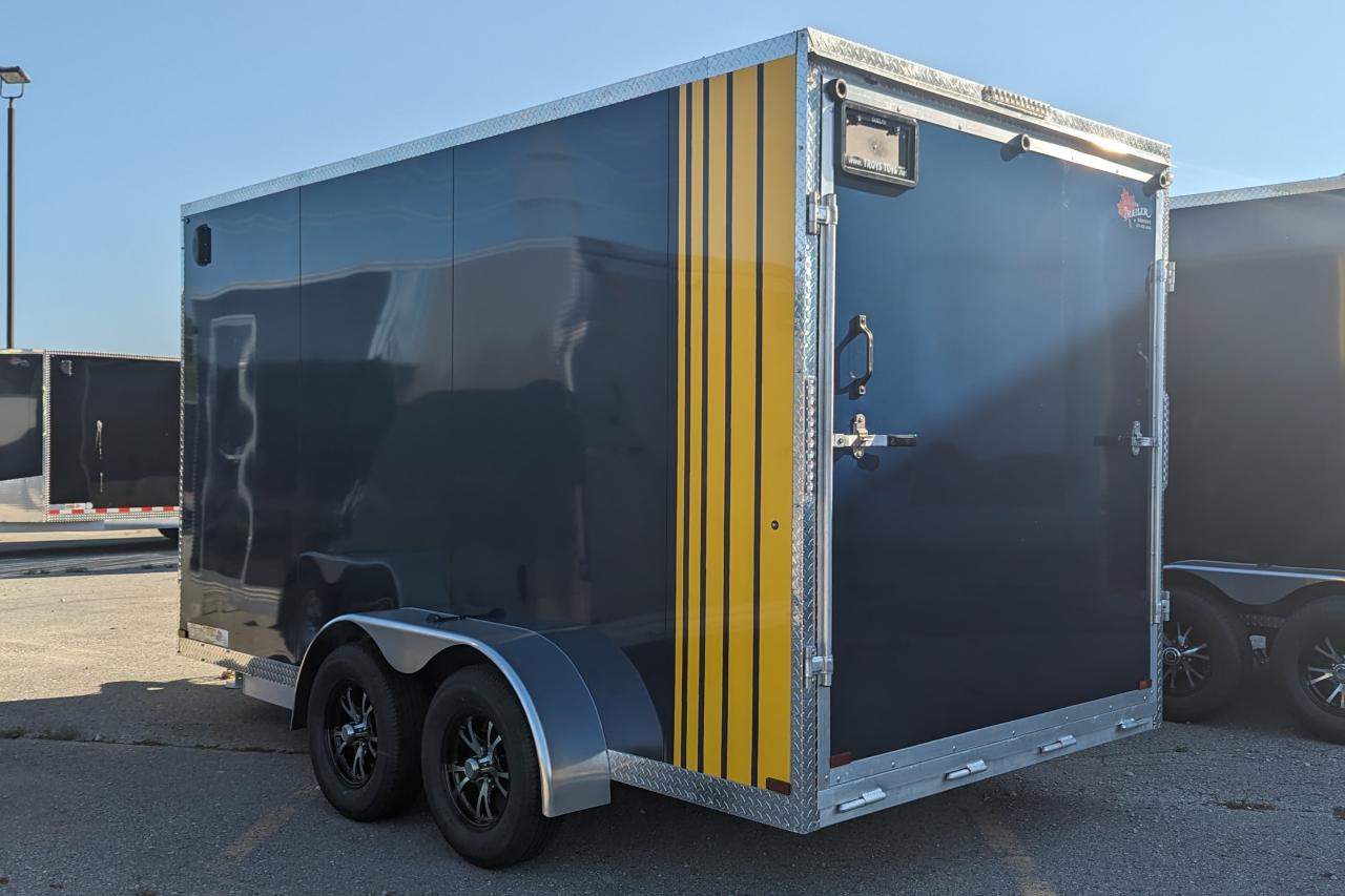 2024 Canadian Trailer Company 7x14 V Nose Cargo Trailer Aluminum Tandem Axle Photo11