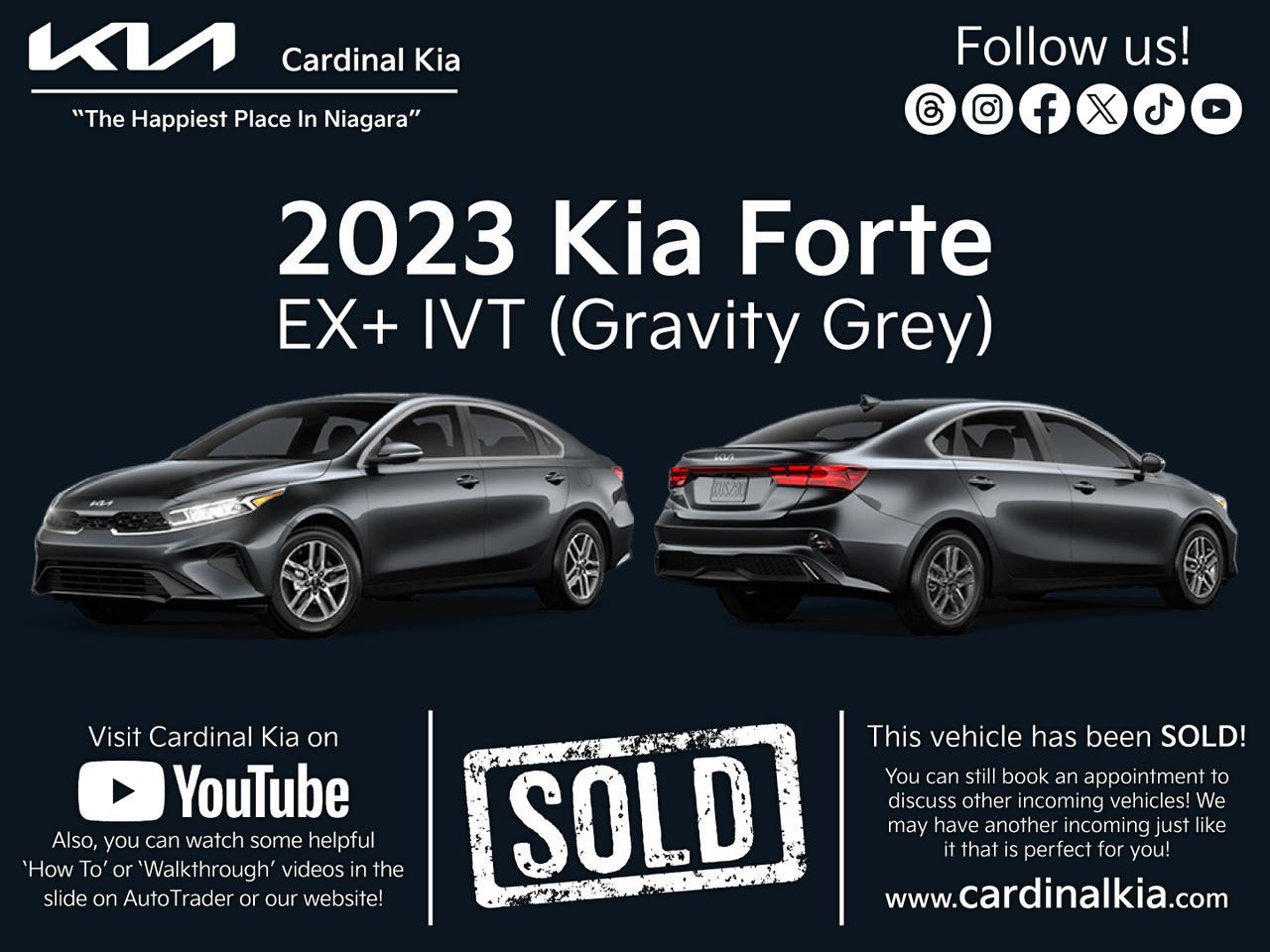 New 2023 Kia Forte EX+ IVT for sale in Niagara Falls, ON