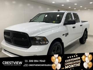 1500 TRADESMAN CREW CAB 4X4 (1 Check out this vehicles pictures, features, options and specs, and let us know if you have any questions. Helping find the perfect vehicle FOR YOU is our only priority.P.S...Sometimes texting is easier. Text (or call) 306-994-7040 for fast answers at your fingertips!This Ram 1500 Classic boasts a Regular Unleaded V-8 5.7 L/345 engine powering this Automatic transmission. WHEELS: 20 X 8 HIGH GLOSS BLACK ALUMINUM, WHEEL & SOUND GROUP, TRANSMISSION: 8-SPEED TORQUEFLITE AUTOMATIC (DFK).*This Ram 1500 Classic Comes Equipped with These Options *SUB ZERO PACKAGE, QUICK ORDER PACKAGE 26J EXPRESS , TIRES: P275/60R20 OWL AS, SIRIUSXM SATELLITE RADIO, SIRIUSXM GUARDIAN-INCLUDED TRIAL, REMOTE KEYLESS ENTRY, RADIO: UCONNECT 5 W/8.4 DISPLAY, NIGHT EDITION, GVWR: 3,084 KGS (6,800 LBS), ENGINE: 5.7L HEMI VVT V8 W/FUELSAVER MDS.* Visit Us Today *A short visit to Crestview Chrysler (Capital) located at 601 Albert St, Regina, SK S4R2P4 can get you a reliable 1500 Classic today!