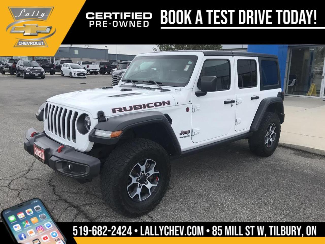 Used 2020 Jeep Wrangler Unlimited Rubicon UNLIMITED RUBICON , MANUAL for sale in Tilbury, ON