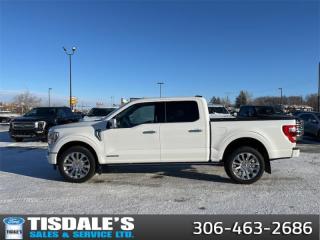 <b>Leather Seats, Spray-in Bedliner, Park Assist!</b><br> <br> <br> <br>Check out the large selection of new Fords at Tisdales today!<br> <br>  This Ford F-150 is arguably the most capable truck in the class, and it features a spacious, comfortable interior. <br> <br>The perfect truck for work or play, this versatile Ford F-150 gives you the power you need, the features you want, and the style you crave! With high-strength, military-grade aluminum construction, this F-150 cuts the weight without sacrificing toughness. The interior design is first class, with simple to read text, easy to push buttons and plenty of outward visibility. With productivity at the forefront of design, the F-150 makes use of every single component was built to get the job done right!<br> <br> This star white tri-coat Crew Cab 4X4 pickup   has an automatic transmission and is powered by a  430HP 3.5L V6 Cylinder Engine.<br> <br> Our F-150s trim level is Limited. Upgrading to this ultra premium Ford F-150 Limited is a great choice as it comes fully loaded with top of the line features such as a power sunroof, leather heated and cooled seats, exclusive chrome exterior accents, pro trailer backup assist and Ford Co-Pilot360 that features blind spot detection, evasion assist, pre-collision assist, automatic emergency braking, rear parking sensors and adaptive cruise control. Additional features include larger exclusive aluminum wheels, SYNC 4 with enhanced voice recognition featuring connected navigation, Apple CarPlay and Android Auto, FordPass Connect 4G LTE, power adjustable pedals and running boards, a premium Bang and Olufsen sound system with SiriusXM radio, cargo box lights, a smart device remote engine start, a heated leather steering wheel and a useful 360 view camera to help when backing out of tight spaces. This vehicle has been upgraded with the following features: Leather Seats, Spray-in Bedliner, Park Assist. <br><br> View the original window sticker for this vehicle with this url <b><a href=http://www.windowsticker.forddirect.com/windowsticker.pdf?vin=1FTFW1ED0PFC80245 target=_blank>http://www.windowsticker.forddirect.com/windowsticker.pdf?vin=1FTFW1ED0PFC80245</a></b>.<br> <br>To apply right now for financing use this link : <a href=http://www.tisdales.com/shopping-tools/apply-for-credit.html target=_blank>http://www.tisdales.com/shopping-tools/apply-for-credit.html</a><br><br> <br/>    0% financing for 60 months. 1.99% financing for 84 months. <br> Buy this vehicle now for the lowest bi-weekly payment of <b>$659.22</b> with $0 down for 84 months @ 1.99% APR O.A.C. ( Plus applicable taxes -  $699 administration fee included in sale price.    / Federal Luxury Tax of $1993.00 included.).  Incentives expire 2024-04-30.  See dealer for details. <br> <br>Tisdales is not your standard dealership. Sales consultants are available to discuss what vehicle would best suit the customer and their lifestyle, and if a certain vehicle isnt readily available on the lot, one will be brought in. o~o