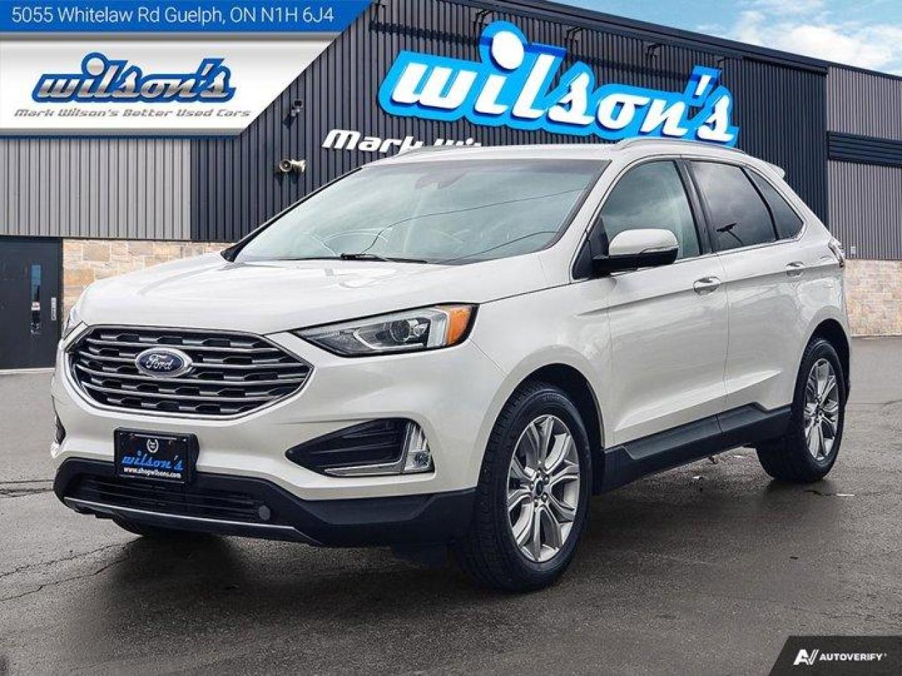*This Ford Edge Features the Following Options*Dealer Certified Pre-Owned. This Ford Edge boasts a 2.0 L engine powering this Automatic transmission. Wireless Charging Pad, Reverse Camera, Leather Steering Wheel. Leather, Lane Departure Warning, Forward Collision Alert, Dual Zone Climate Control, Apple Car Play, Android Auto, Air Conditioning, Bluetooth, Heated Seats, Tilt Steering Wheel.*Stop By Today *Treat yourself- stop by Mark Wilsons Better Used Cars located at 5055 Whitelaw Road, Guelph, ON N1H 6J4 to make this car yours today!650+ VEHICLES! ONE MASSIVE LOCATION!Free Contactless Local Delivery!HASSLE-FREE, NO-HAGGLE, LIVE MARKET PRICING!FINANCING! - Better than bank rates! 6 Months, No Payments available on approved credit OAC. Zero Down Available. We have expert credit specialists to secure the best possible rate for you! We are your financing broker, let us do all the leg work on your behalf! Click the RED Apply for Financing button to the right to get started or drop in today!BAD CREDIT APPROVED HERE! - You dont need perfect credit to get a vehicle loan at Mark Wilsons Better Used Cars! We have a dedicated team of credit rebuilding experts on hand to help you get the car of your dreams!WE LOVE TRADE-INS! - Hassle free top dollar trade-in values!HISTORY: Free Carfax report included.EXTENDED WARRANTY: Available30 DAY WARRANTY INCLUDED: 30 Days, or 3,000 km (mechanical items only). No Claim Limit (abuse not covered)5 Day Exchange Privilege! *(Some conditions apply)CASH PRICES SHOWN: Excluding HST and Licensing Fees.2019 - 2023 vehicles may be daily rentals. Please inquire with your Salesperson.