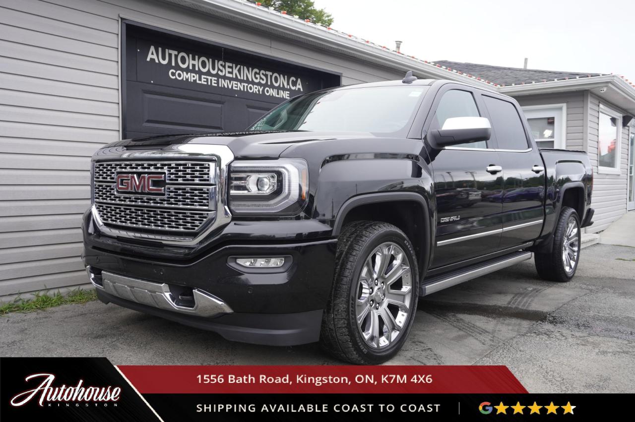 The 2018 GMC Sierra 1500 Denali is a top-tier trim level of the popular GMC Sierra full-size pickup truck. Heated and ventilated front seats with 12-way power adjustment, Premium infotainment system with an 8-inch touchscreen display, Apple CarPlay and Android Auto compatibility, Navigation system, Wireless charging pad, Advanced driver assistance features like forward collision warning and lane departure warning and so much more. This vehicle also comes with a clean CARFAX report. 





<p>
<p>**PLEASE CALL TO BOOK YOUR TEST DRIVE! THIS WILL ALLOW US TO HAVE THE VEHICLE READY BEFORE YOU ARRIVE. THANK YOU!**</p>

<p>WE FINANCE!! Click through to AUTOHOUSEKINGSTON.CA for a quick and secure credit application!</p>

<p>All of our vehicles are ready to go! Each vehicle receives a multi-point safety inspection, oil change and emissions test (if needed). Our vehicles are thoroughly cleaned inside and out.</p>

<p>Autohouse Kingston is a locally-owned family business that has served Kingston and the surrounding area for more than 30 years. We operate with transparency and provide family-like service to all our clients. At Autohouse Kingston we work with more than 20 lenders to offer you the best possible financing options. Please ask how you can add a warranty and vehicle accessories to your monthly payment.</p>

<p>We are located at 1556 Bath Rd, just east of Gardiners Rd, in Kingston. Come in for a test drive and speak to our sales staff, who will look after all your automotive needs with a friendly, low-pressure approach. Get approved and drive away in your new ride today!</p>

<p>Our office number is 613-634-3262 and our website is www.autohousekingston.ca. If you have questions after hours or on weekends, feel free to text Kyle at 613-985-5953. Autohouse Kingston  It just makes sense!</p>

<p>Office - 613-634-3262</p>

<p>Kyle (Sales) Cell - 613-985-5953; kyle@autohousekingston.ca</p>

<p>Joe (Finance) Cell  613-453-9915; joe@autohousekingston.ca</p>

<p>Brian (Finance) Cell  613-572-2246; brian@autohousekingston.ca</p>

<p>Bradie Cell - 613-331-1121; bradie@autohousekingston.ca</p>