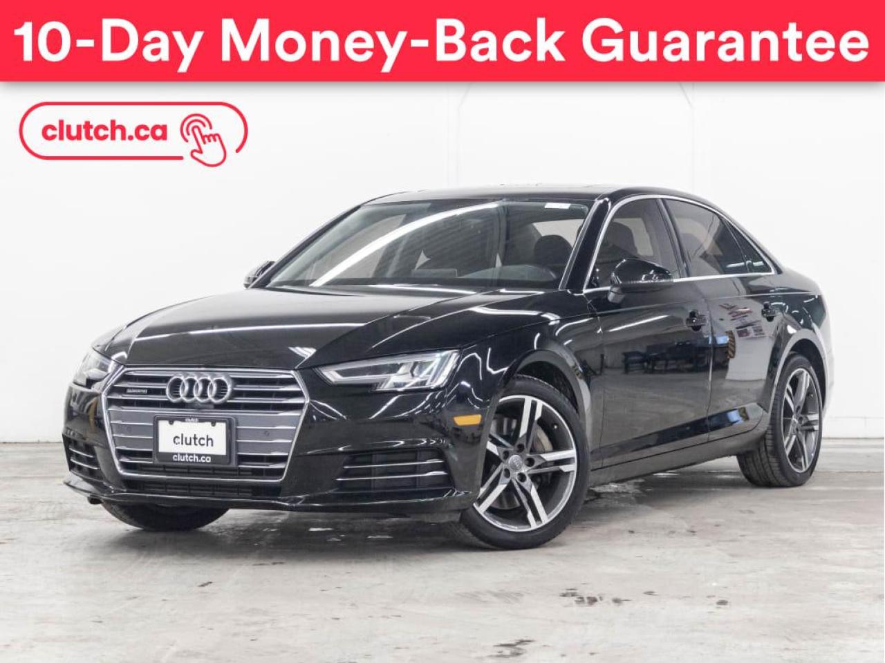 Used 2017 Audi A4 Technik AWD w/ Apple CarPlay, Bluetooth, Surround Cam, Nav for sale in Toronto, ON