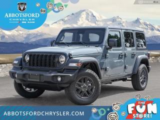 <br> <br>  Whether youre concurring a highway mountain pass or challenging off-road trail, this reliable Jeep Wrangler is ready to get you there with style. <br> <br>No matter where your next adventure takes you, this Jeep Wrangler is ready for the challenge. With advanced traction and handling capability, sophisticated safety features and ample ground clearance, the Wrangler is designed to climb up and crawl over the toughest terrain. Inside the cabin of this Wrangler offers supportive seats and comes loaded with the technology you expect while staying loyal to the style and design youve come to know and love.<br> <br> This anvil clear coat SUV  has a 8 speed automatic transmission and is powered by a  270HP 2.0L 4 Cylinder Engine.<br> <br> Our Wranglers trim level is Sport S. This off-road icon in the Sport S trim comes standard with aluminum wheels, tow equipment that includes trailer sway control, front and rear tow hooks, front fog lamps, and a manual convertible top with fixed rollover protection. Occupants are treated front and rear illuminated cupholders, air conditioning, an 8-speaker audio system, and a 12.3-inch infotainment screen powered by Uconnect 5W, with smartphone integration and mobile hotspot internet access. Additional features include cruise control, a rearview camera, and even more. This vehicle has been upgraded with the following features: 2.0l I4 Dohc Di Turbo Engine W/ Ess, Black 3-piece Hard Top, Technology Group, Fog Lamps, 17 Inch Aluminum Wheels. <br><br> View the original window sticker for this vehicle with this url <b><a href=http://www.chrysler.com/hostd/windowsticker/getWindowStickerPdf.do?vin=1C4PJXDNXRW165185 target=_blank>http://www.chrysler.com/hostd/windowsticker/getWindowStickerPdf.do?vin=1C4PJXDNXRW165185</a></b>.<br> <br/>    5.99% financing for 96 months. <br> Buy this vehicle now for the lowest weekly payment of <b>$216.73</b> with $0 down for 96 months @ 5.99% APR O.A.C. ( taxes included, Plus applicable fees   ).  Incentives expire 2024-04-30.  See dealer for details. <br> <br>Abbotsford Chrysler, Dodge, Jeep, Ram LTD joined the family-owned Trotman Auto Group LTD in 2010. We are a BBB accredited pre-owned auto dealership.<br><br>Come take this vehicle for a test drive today and see for yourself why we are the dealership with the #1 customer satisfaction in the Fraser Valley.<br><br>Serving the Fraser Valley and our friends in Surrey, Langley and surrounding Lower Mainland areas. Abbotsford Chrysler, Dodge, Jeep, Ram LTD carry premium used cars, competitively priced for todays market. If you don not find what you are looking for in our inventory, just ask, and we will do our best to fulfill your needs. Drive down to the Abbotsford Auto Mall or view our inventory at https://www.abbotsfordchrysler.com/used/.<br><br>*All Sales are subject to Taxes and Fees. The second key, floor mats, and owners manual may not be available on all pre-owned vehicles.Documentation Fee $699.00, Fuel Surcharge: $179.00 (electric vehicles excluded), Finance Placement Fee: $500.00 (if applicable)<br> Come by and check out our fleet of 80+ used cars and trucks and 140+ new cars and trucks for sale in Abbotsford.  o~o