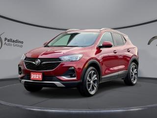 <b>Hands Free Liftgate,  Synthetic Leather,  Chrome Exterior Accent,  Alloy Wheels,  Android Auto!</b><br> <br> Previous Daily Rental*<br><br>   If the features arent cool enough in this 2021 Buick Encore GX, then the modern design is sure to do the trick. This  2021 Buick Encore GX is for sale today in Sudbury. <br> <br>With a fresh new look, a imrpessive drivetrain, and a good list of new standard features, this all new 2021 Buick Encore GX is more than just a compact SUV. The exterior styling is fresh and unique, while remaining classy and refined with awesome chrome accents, mouldings, and trim. The drivetrain provides a more engaging driving experience, while managing to be more fuel efficient. Lastly, the new features make this Buick Encore GX feel like a car youd expect in 2021, complete with all the connectivity you could imagine.This  SUV has 83,320 kms. Its  summit white in colour  . It has an automatic transmission and is powered by a  1.3L I3 12V GDI DOHC Turbo engine.  This unit has some remaining factory warranty for added peace of mind. <br> <br> Our Encore GXs trim level is Select. This Encore GX Select comes with a bigger motor, all wheel drive, leatherette seat trim, 4G WiFi, active noise control for a quiet ride, and keyless open and start so you can ride in modern comfort while amazing tech like the Buick Infotainment System with Apple CarPlay, Android Auto, Bluetooth, 8 inch touchscreen, and SiriusXM keep you entertained. Other amazing features include a hands free liftgate, leather wrapped multifunction steering wheel, driver information centre, aluminum wheels, heated power side mirrors with turn signals, chrome strips on door handles, and accent color front and rear fascia. This vehicle has been upgraded with the following features: Hands Free Liftgate,  Synthetic Leather,  Chrome Exterior Accent,  Alloy Wheels,  Android Auto,  Apple Carplay,  Leather Steering Wheel. <br> <br>To apply right now for financing use this link : <a href=https://www.palladinohonda.com/finance/finance-application target=_blank>https://www.palladinohonda.com/finance/finance-application</a><br><br> <br/><br>Palladino Honda is your ultimate resource for all things Honda, especially for drivers in and around Sturgeon Falls, Elliot Lake, Espanola, Alban, and Little Current. Our dealership boasts a vast selection of high-class, top-quality Honda models, as well as expert financing advice and impeccable automotive service. These factors arent what set us apart from other dealerships, though. Rather, our uncompromising customer service and professionalism make every experience unforgettable, and keeps drivers coming back. The advertised price is for financing purchases only. All cash purchases will be subject to an additional surcharge of $2,501.00. This advertised price also does not include taxes and licensing fees.<br> Come by and check out our fleet of 110+ used cars and trucks and 70+ new cars and trucks for sale in Sudbury.  o~o