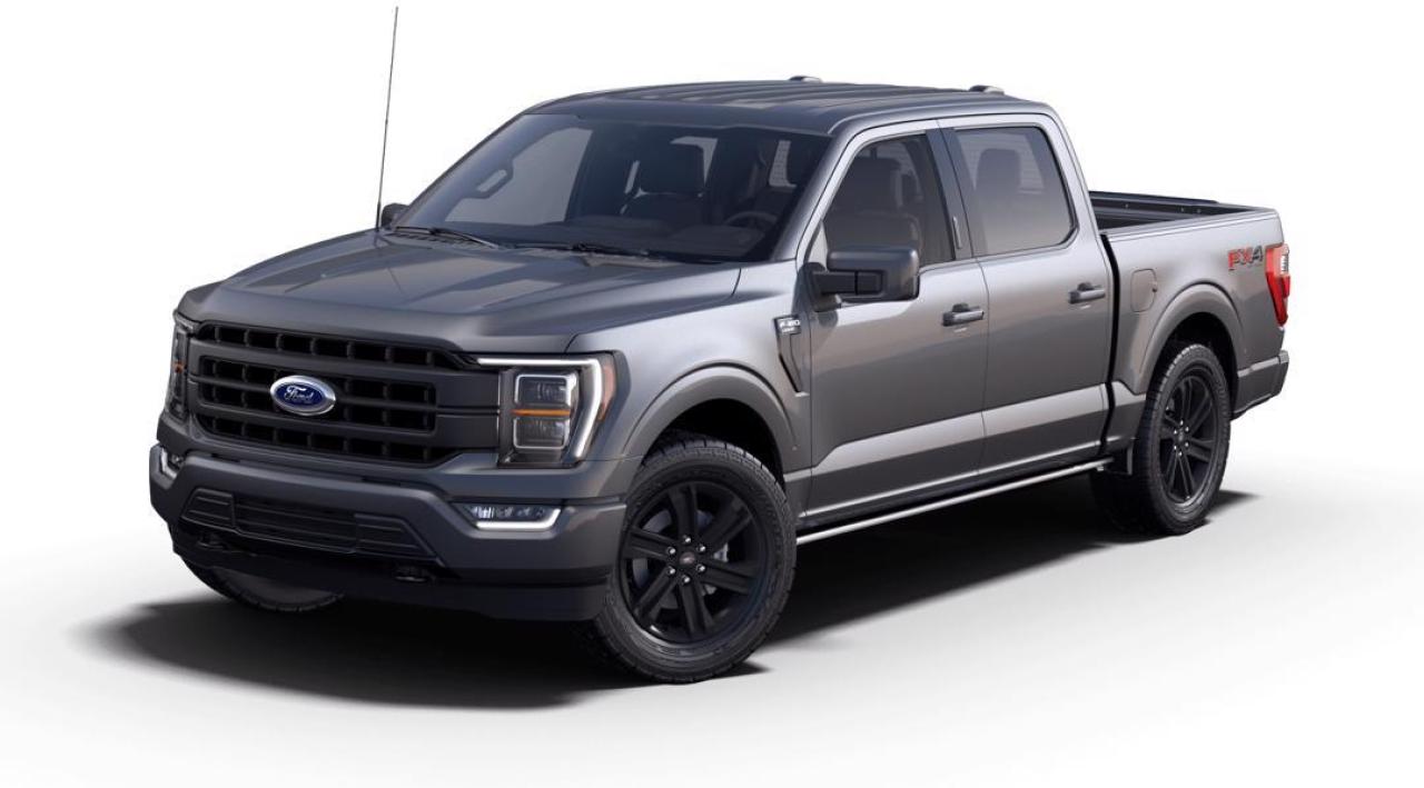 Our 2023 Ford F-150 Lariat SuperCrew 4X4 with the FX4 Off-Road Pack is ready to handle your demands in Carbonized Gray Metallic! Motivated by a Twin-TurboCharged 3.5 Litre EcoBoost V6 supplying 400hp to a 10 Speed Automatic transmission. You can enjoy terrific capability with our FX4 Packs off-road shocks, Rock Crawl mode, robust skid plates, and hill-descent control, and this Four Wheel Drive truck also achieves nearly approximately 10.2L/100km on the highway. Our F-150 benefits from a bold, stylish design with an FX4 body-side decal, LED lighting, fog lamps, aggressive 20-inch dark alloy wheels, power deployable running boards, a SecuriCode keypad, and a remote-release/power-locking tailgate.    Crafted for comfort and convenience, our Lariat cabin welcomes you with heated/ventilated leather power front seats, a leather-wrapped steering wheel, dual-zone automatic climate control, power-adjustable pedals, a remote start, and a rear power window. A digital dashboard anchors the infotainment system with a 12-inch driver display and a 12-inch touchscreen to support voice recognition, WiFi compatibility, connected navigation, Android Auto?/Apple CarPlay?, Bluetooth?, and a premium B&O sound system.    Ford promotes peace of mind with sophisticated safety features like front/rear automatic braking, lane-keeping assistance, blind spot monitoring, forward collision warning, a rearview camera, dynamic hitch assistance, hill-start assistance, rear parking sensors, and more. Now find out for yourself why our F-150 Lariat is so popular! Save this Page and Call for Availability. We Know You Will Enjoy Your Test Drive Towards Ownership!