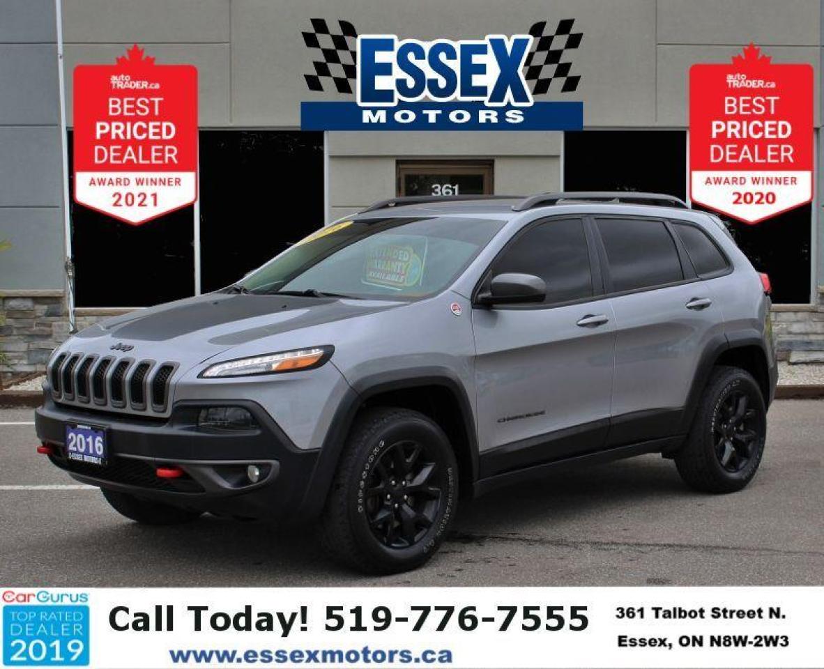Used 2016 Jeep Cherokee Trailhawk*Low K's*Heated Leather*BT*Rear Cam for sale in Essex, ON