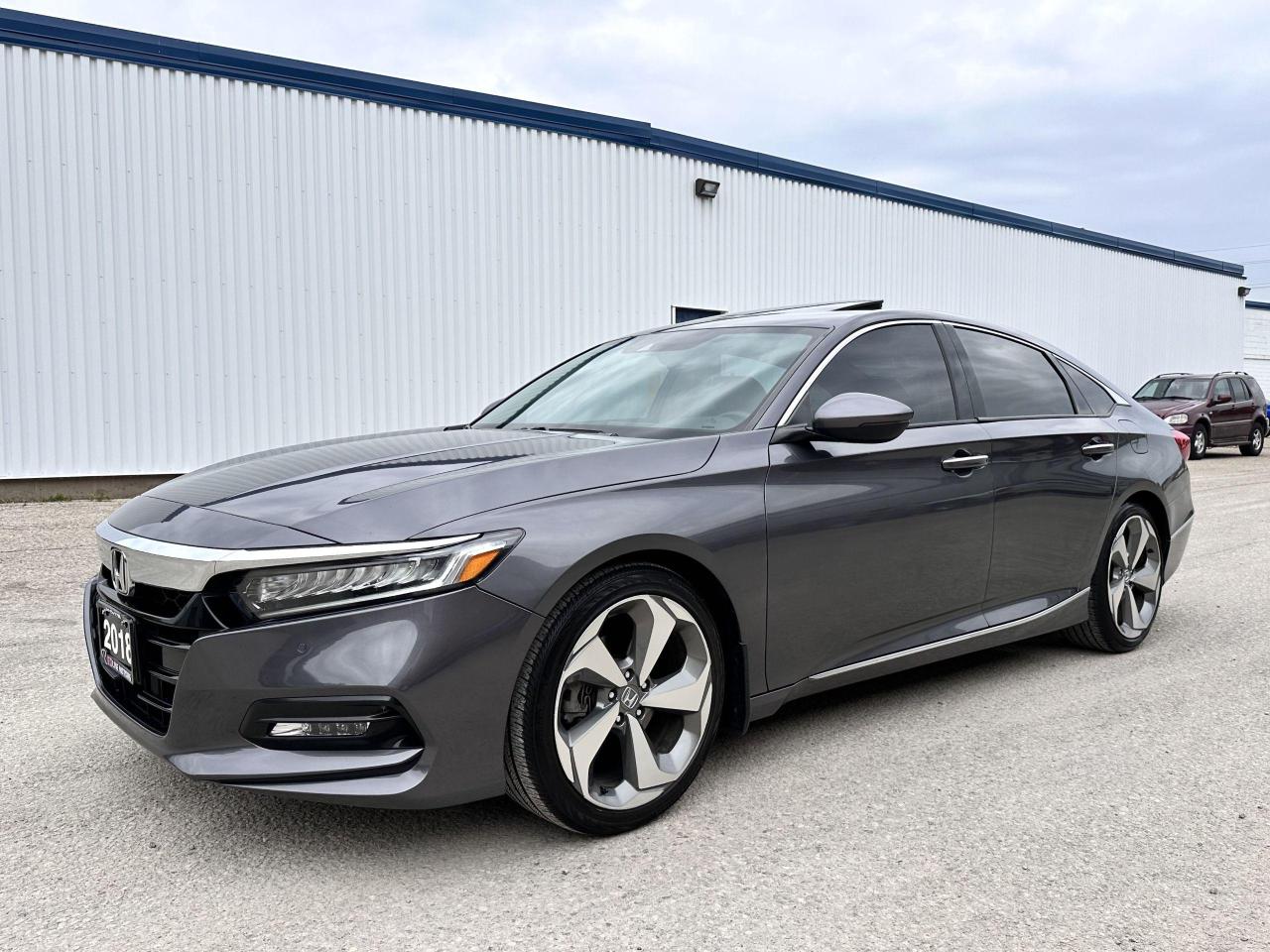 Used 2018 Honda Accord Touring Navigation Camera HUD Leather Roof LowKm for sale in Kitchener, ON