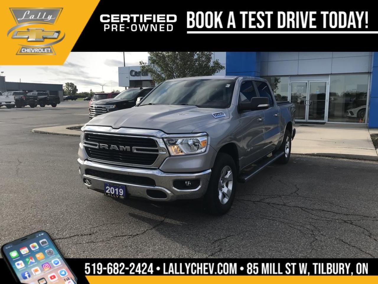 Used 2019 RAM 1500 Big Horn BIG HORN , LONE STAR , 4WD, CREW CAB for sale in Tilbury, ON