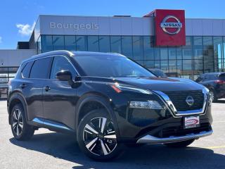 <b>HUD,  Moonroof,  Leather Seats,  Navigation,  PowerLiftgate!</b><br> <br> <br> <br>  Thrilling power when you need it and long distance efficiency when you dont, this 2023 Rogue has it all covered. <br> <br>Nissan was out for more than designing a good crossover in this 2023 Rogue. They were designing an experience. Whether your adventure takes you on a winding mountain path or finding the secrets within the city limits, this Rogue is up for it all. Spirited and refined with space for all your cargo and the biggest personalities, this Rogue is an easy choice for your next family vehicle.<br> <br> This super black SUV  has a cvt transmission and is powered by a  201HP 1.5L 3 Cylinder Engine.<br> <br> Our Rogues trim level is Platinum. This Platinum Rogue has it all with heated quilted leather seats with memory settings, a heads up display, interior accent lighting, Bose premium audio, and a wireless charger. Additional features include a dual panel panoramic moonroof, navigation, wi-fi, remote start, motion activated power liftgate, the Divide-N-hide cargo system, and Nissan Intelligent Key. Dial in adventure with the AWD terrain selector that keeps you rolling no matter the conditions. Go Rogue with ProPILOT Assist suite of active safety features like lane keep assist, blind spot intervention, 360 degree around view monitor, forward collision warning, traffic sign recognition, front and side sonar, and emergency braking with pedestrian detection. NissanConnect touchscreen infotainment with Apple CarPlay and Android Auto makes for an engaging experience. This vehicle has been upgraded with the following features: Hud,  Moonroof,  Leather Seats,  Navigation,  Powerliftgate,  Apple Carplay,  Android Auto.  This is a demonstrator vehicle driven by a member of our staff and has just 6050 kms.<br><br> <br>To apply right now for financing use this link : <a href=https://www.bourgeoisnissan.com/finance/ target=_blank>https://www.bourgeoisnissan.com/finance/</a><br><br> <br/><br>Discount on vehicle represents the Cash Purchase discount applicable and is inclusive of all non-stackable and stackable cash purchase discounts from Nissan Canada and Bourgeois Midland Nissan and is offered in lieu of sub-vented lease or finance rates. To get details on current discounts applicable to this and other vehicles in our inventory for Lease and Finance customer, see a member of our team. </br></br>Since Bourgeois Midland Nissan opened its doors, we have been consistently striving to provide the BEST quality new and used vehicles to the Midland area. We have a passion for serving our community, and providing the best automotive services around.Customer service is our number one priority, and this commitment to quality extends to every department. That means that your experience with Bourgeois Midland Nissan will exceed your expectations  whether youre meeting with our sales team to buy a new car or truck, or youre bringing your vehicle in for a repair or checkup.Building lasting relationships is what were all about. We want every customer to feel confident with his or her purchase, and to have a stress-free experience. Our friendly team will happily give you a test drive of any of our vehicles, or answer any questions you have with NO sales pressure.We look forward to welcoming you to our dealership located at 760 Prospect Blvd in Midland, and helping you meet all of your auto needs!<br> Come by and check out our fleet of 30+ used cars and trucks and 90+ new cars and trucks for sale in Midland.  o~o
