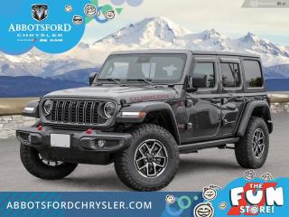 <br> <br>  This ultra capable Jeep Wrangler was built to be tough and reliable, with next level comfort and convenience. <br> <br>No matter where your next adventure takes you, this Jeep Wrangler is ready for the challenge. With advanced traction and handling capability, sophisticated safety features and ample ground clearance, the Wrangler is designed to climb up and crawl over the toughest terrain. Inside the cabin of this Wrangler offers supportive seats and comes loaded with the technology you expect while staying loyal to the style and design youve come to know and love.<br> <br> This granite crystal metallic SUV  has a 8 speed automatic transmission and is powered by a  285HP 3.6L V6 Cylinder Engine.<br> <br> Our Wranglers trim level is Rubicon. Stepping up to this Wrangler Rubicon rewards you with incredible off-roading capability, thanks to heavy duty suspension, class II towing equipment that includes a hitch and trailer sway control, front active and rear anti-roll bars, upfitter switches, locking front and rear differentials, and skid plates for undercarriage protection. Interior features include an 8-speaker Alpine audio system, voice-activated dual zone climate control, front and rear cupholders, and a 12.3-inch infotainment system with smartphone integration and mobile internet hotspot access. Additional features include cruise control, a leatherette-wrapped steering wheel, proximity keyless entry, and even more. This vehicle has been upgraded with the following features: Black 3-piece Hard Top, Safety Group, Technology Group. <br><br> View the original window sticker for this vehicle with this url <b><a href=http://www.chrysler.com/hostd/windowsticker/getWindowStickerPdf.do?vin=1C4PJXFGXRW137126 target=_blank>http://www.chrysler.com/hostd/windowsticker/getWindowStickerPdf.do?vin=1C4PJXFGXRW137126</a></b>.<br> <br/>    5.99% financing for 96 months. <br> Buy this vehicle now for the lowest weekly payment of <b>$249.02</b> with $0 down for 96 months @ 5.99% APR O.A.C. ( taxes included, Plus applicable fees   ).  Incentives expire 2024-04-30.  See dealer for details. <br> <br>Abbotsford Chrysler, Dodge, Jeep, Ram LTD joined the family-owned Trotman Auto Group LTD in 2010. We are a BBB accredited pre-owned auto dealership.<br><br>Come take this vehicle for a test drive today and see for yourself why we are the dealership with the #1 customer satisfaction in the Fraser Valley.<br><br>Serving the Fraser Valley and our friends in Surrey, Langley and surrounding Lower Mainland areas. Abbotsford Chrysler, Dodge, Jeep, Ram LTD carry premium used cars, competitively priced for todays market. If you don not find what you are looking for in our inventory, just ask, and we will do our best to fulfill your needs. Drive down to the Abbotsford Auto Mall or view our inventory at https://www.abbotsfordchrysler.com/used/.<br><br>*All Sales are subject to Taxes and Fees. The second key, floor mats, and owners manual may not be available on all pre-owned vehicles.Documentation Fee $699.00, Fuel Surcharge: $179.00 (electric vehicles excluded), Finance Placement Fee: $500.00 (if applicable)<br> Come by and check out our fleet of 80+ used cars and trucks and 130+ new cars and trucks for sale in Abbotsford.  o~o