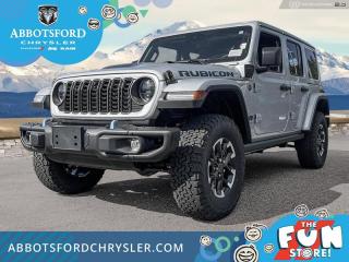 <br> <br>  This Wrangler 4xe isnt just an advanced plug-in hybrid; it is a ticket to wild adventures and all-out fun. <br> <br>No matter where your next adventure takes you, this Jeep Wrangler 4xe is ready for the challenge. With advanced traction and plug-in hybrid technology, sophisticated safety features and ample ground clearance, the Wrangler 4xe is designed to climb up and crawl over the toughest terrain. Inside the cabin of this advanced Wrangler 4xe offers supportive seats and comes loaded with the technology you expect while staying loyal to the style and design youve come to know and love.<br> <br> This silver zynith SUV  has a 8 speed automatic transmission and is powered by a  375HP 2.0L 4 Cylinder Engine.<br> <br> Our Wrangler 4xes trim level is Recon. Stepping up to this Wrangler Recon rewards you with incredible off-roading capability, thanks to heavy duty suspension, class II towing equipment that includes a hitch and trailer sway control, front active and rear anti-roll bars, upfitter switches, locking front and rear differentials, and skid plates for undercarriage protection. Interior features include an 8-speaker Alpine audio system, voice-activated dual zone climate control, front and rear cupholders, and a 12.3-inch infotainment system with inbuilt navigation, smartphone integration and mobile internet hotspot access. Additional features include cruise control, a leatherette-wrapped steering wheel, proximity keyless entry, and even more. This vehicle has been upgraded with the following features: Leather Seats. <br><br> View the original window sticker for this vehicle with this url <b><a href=http://www.chrysler.com/hostd/windowsticker/getWindowStickerPdf.do?vin=1C4RJXR64RW163457 target=_blank>http://www.chrysler.com/hostd/windowsticker/getWindowStickerPdf.do?vin=1C4RJXR64RW163457</a></b>.<br> <br/>    5.99% financing for 96 months. <br> Buy this vehicle now for the lowest weekly payment of <b>$289.46</b> with $0 down for 96 months @ 5.99% APR O.A.C. ( taxes included, Plus applicable fees   ).  Incentives expire 2024-04-30.  See dealer for details. <br> <br>Abbotsford Chrysler, Dodge, Jeep, Ram LTD joined the family-owned Trotman Auto Group LTD in 2010. We are a BBB accredited pre-owned auto dealership.<br><br>Come take this vehicle for a test drive today and see for yourself why we are the dealership with the #1 customer satisfaction in the Fraser Valley.<br><br>Serving the Fraser Valley and our friends in Surrey, Langley and surrounding Lower Mainland areas. Abbotsford Chrysler, Dodge, Jeep, Ram LTD carry premium used cars, competitively priced for todays market. If you don not find what you are looking for in our inventory, just ask, and we will do our best to fulfill your needs. Drive down to the Abbotsford Auto Mall or view our inventory at https://www.abbotsfordchrysler.com/used/.<br><br>*All Sales are subject to Taxes and Fees. The second key, floor mats, and owners manual may not be available on all pre-owned vehicles.Documentation Fee $699.00, Fuel Surcharge: $179.00 (electric vehicles excluded), Finance Placement Fee: $500.00 (if applicable)<br> Come by and check out our fleet of 80+ used cars and trucks and 130+ new cars and trucks for sale in Abbotsford.  o~o