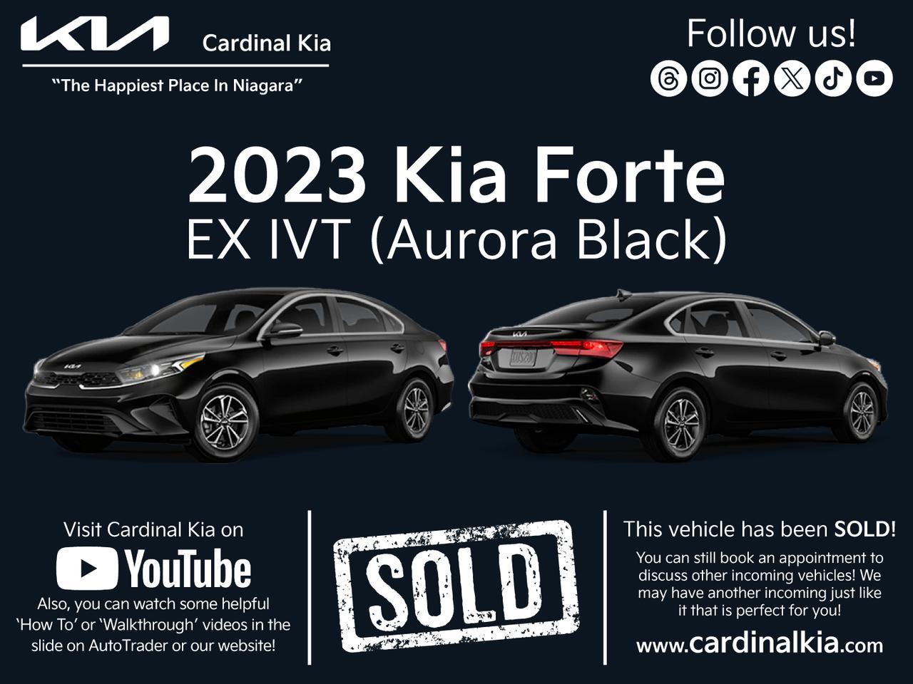 New 2023 Kia Forte EX IVT for sale in Niagara Falls, ON