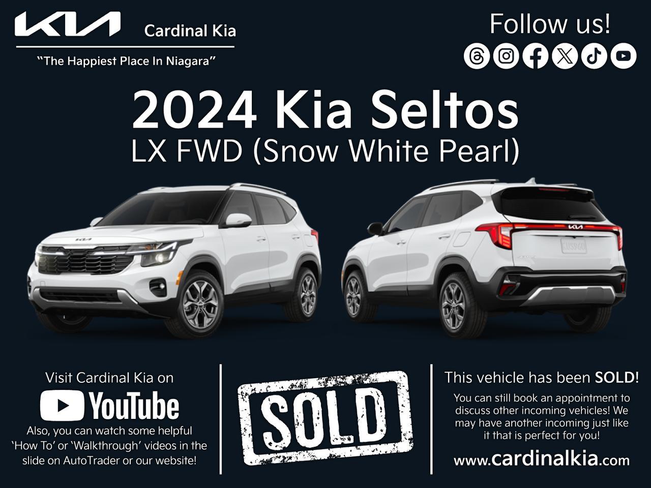 New 2024 Kia Seltos LX FWD for Sale in Niagara Falls, Ontario Carpages.ca