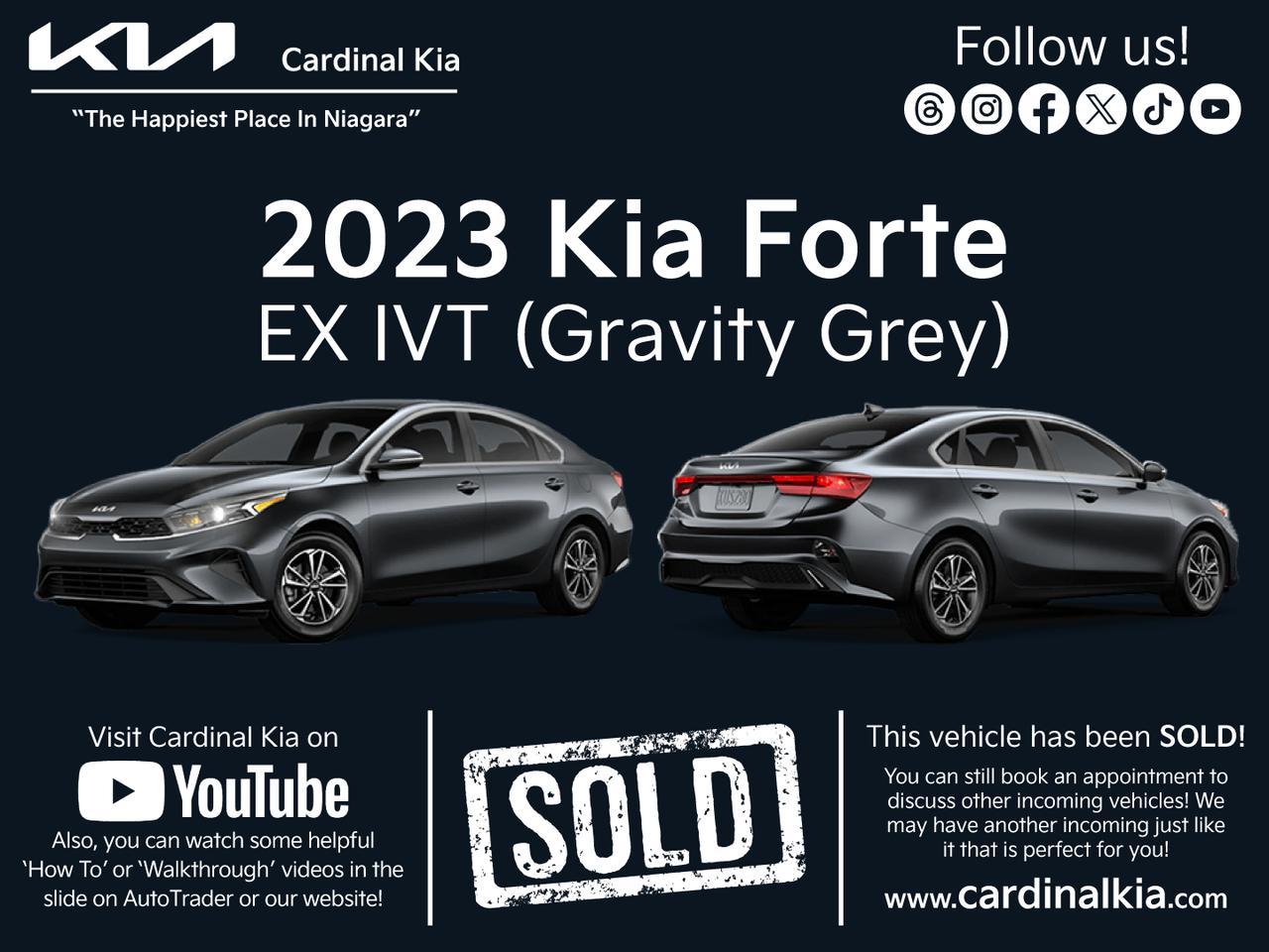 New 2023 Kia Forte EX IVT for sale in Niagara Falls, ON